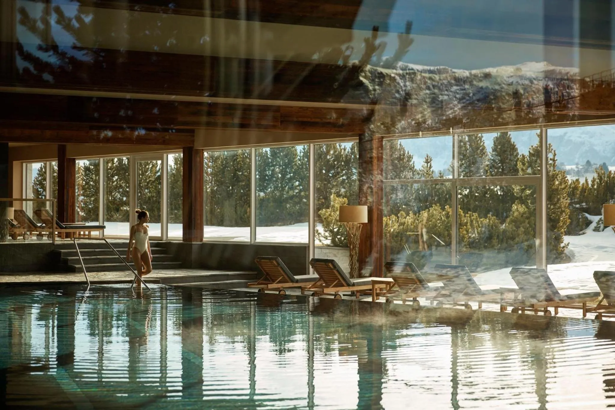 Swimming pool in COMO Alpina Dolomites