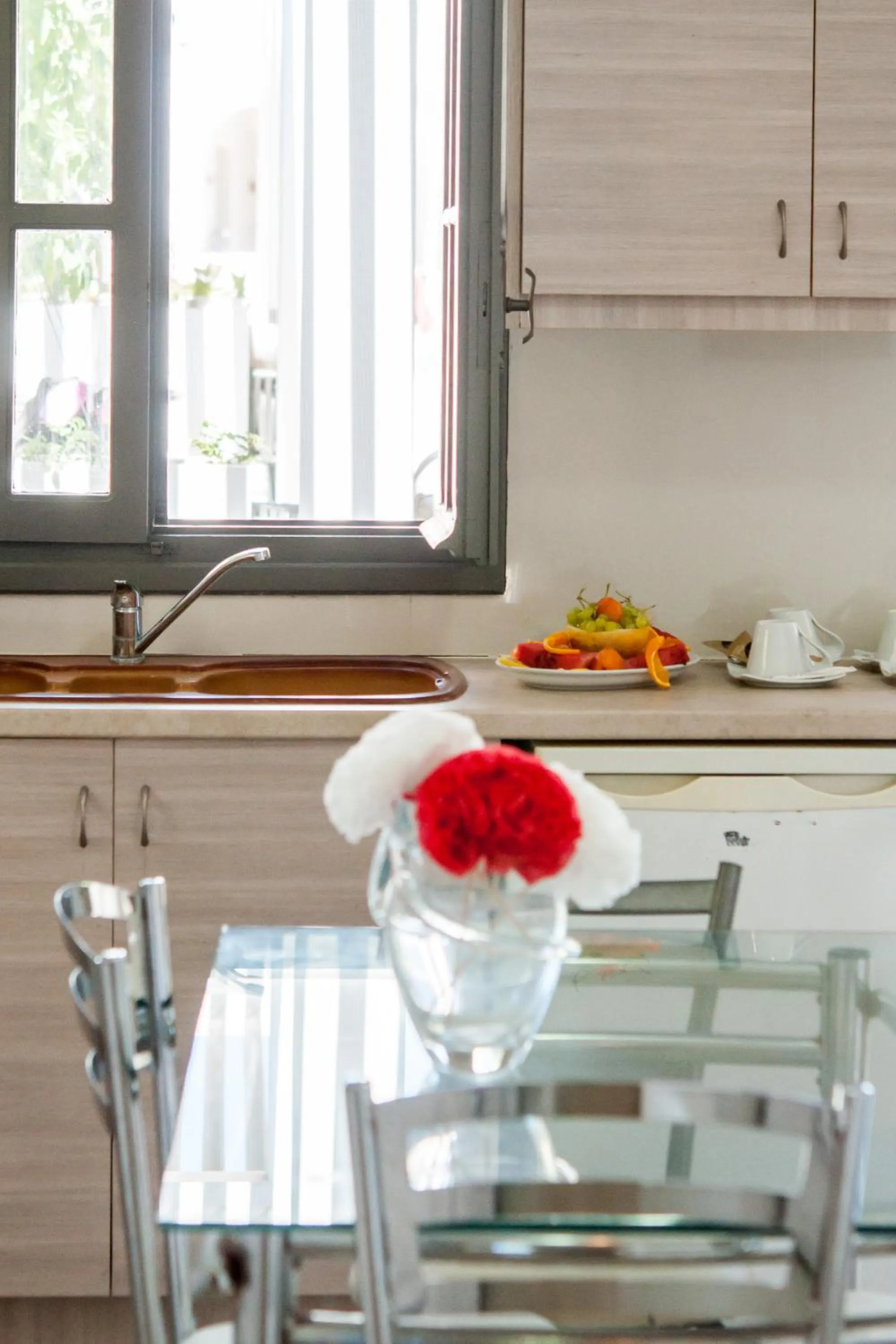 Kitchen or kitchenette in Sunny Garden Hotel
