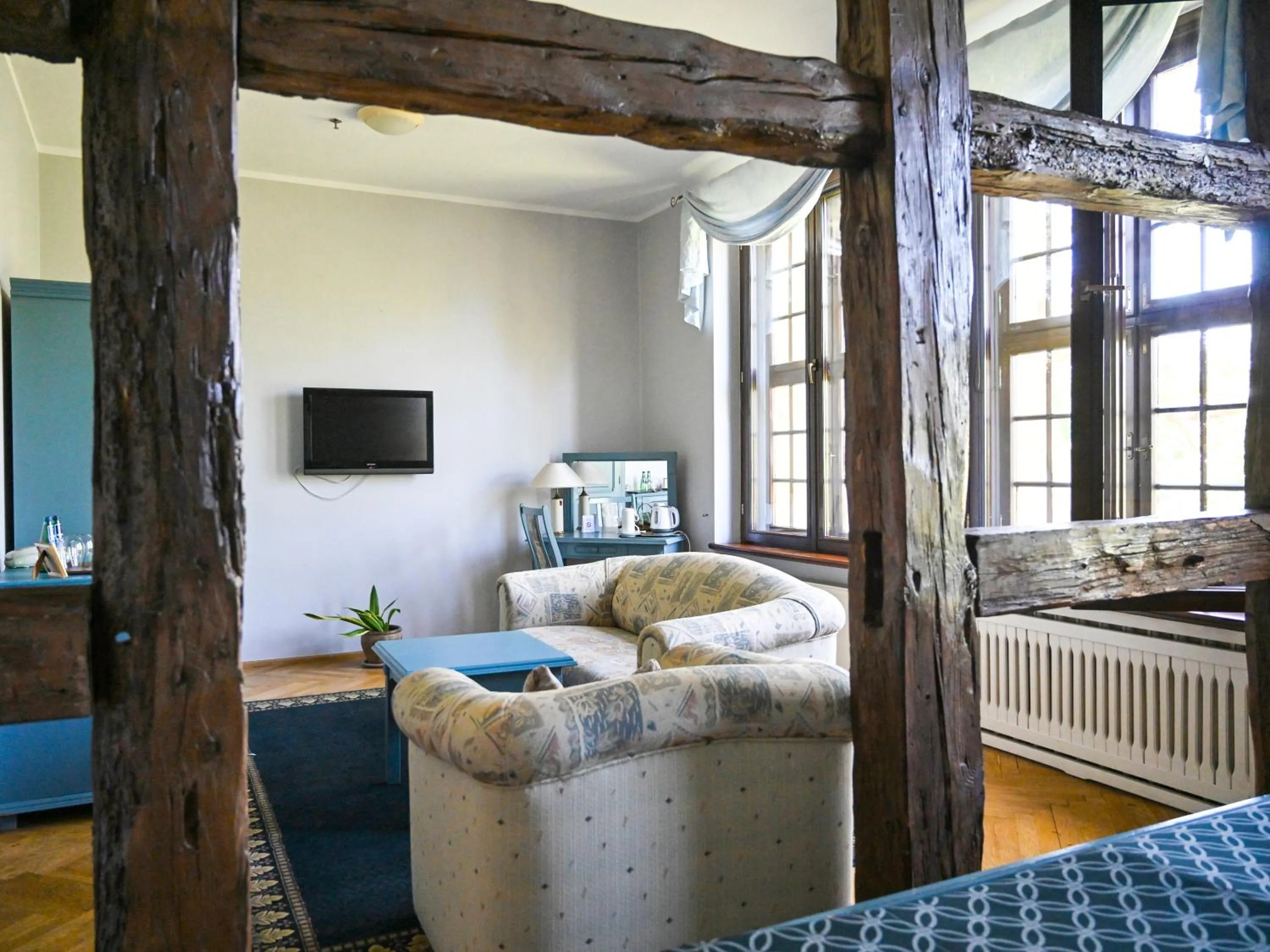 Living room, Bed in Zamek w Krokowej