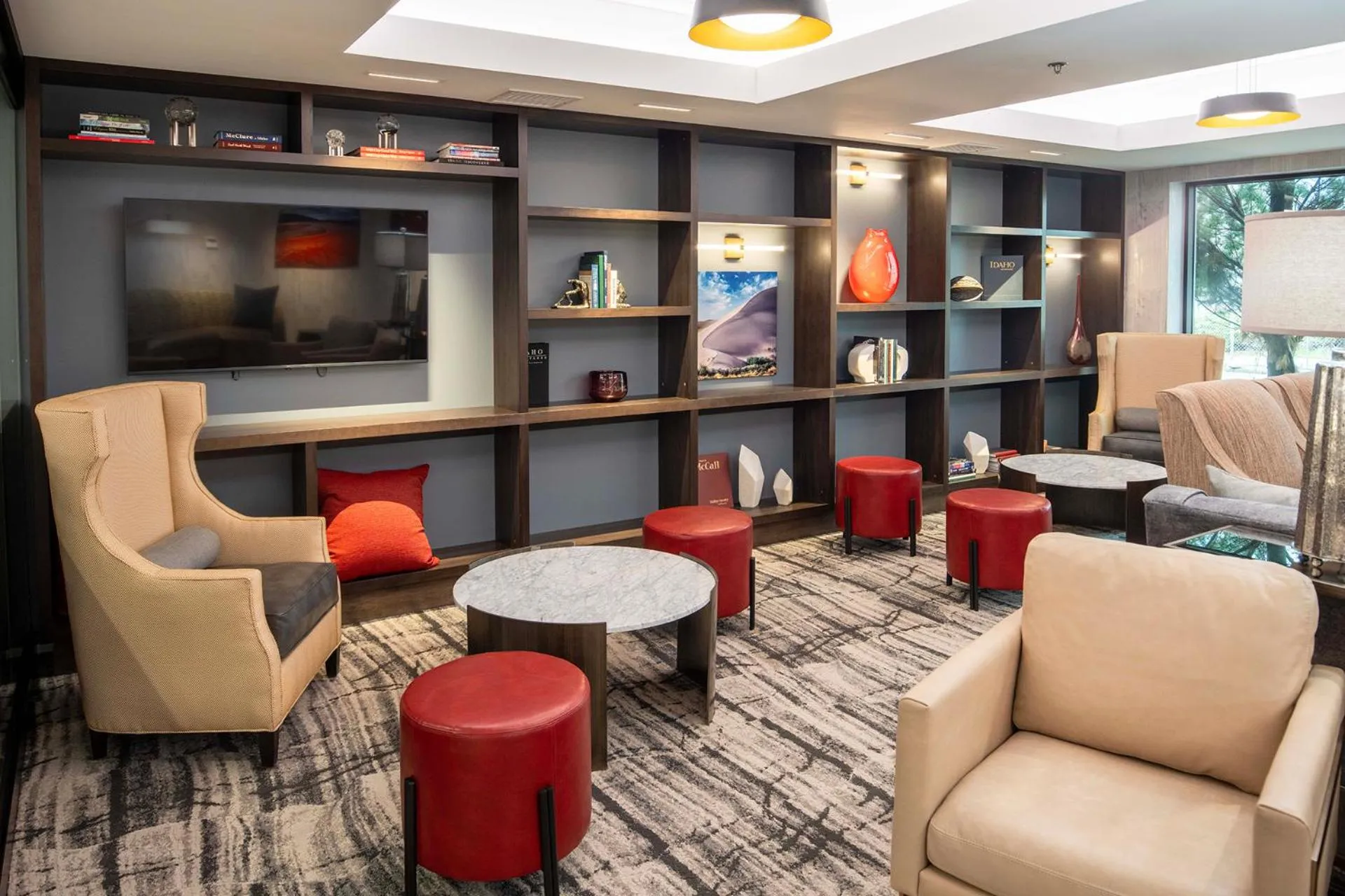 Seating area in Hotel 43 Boise