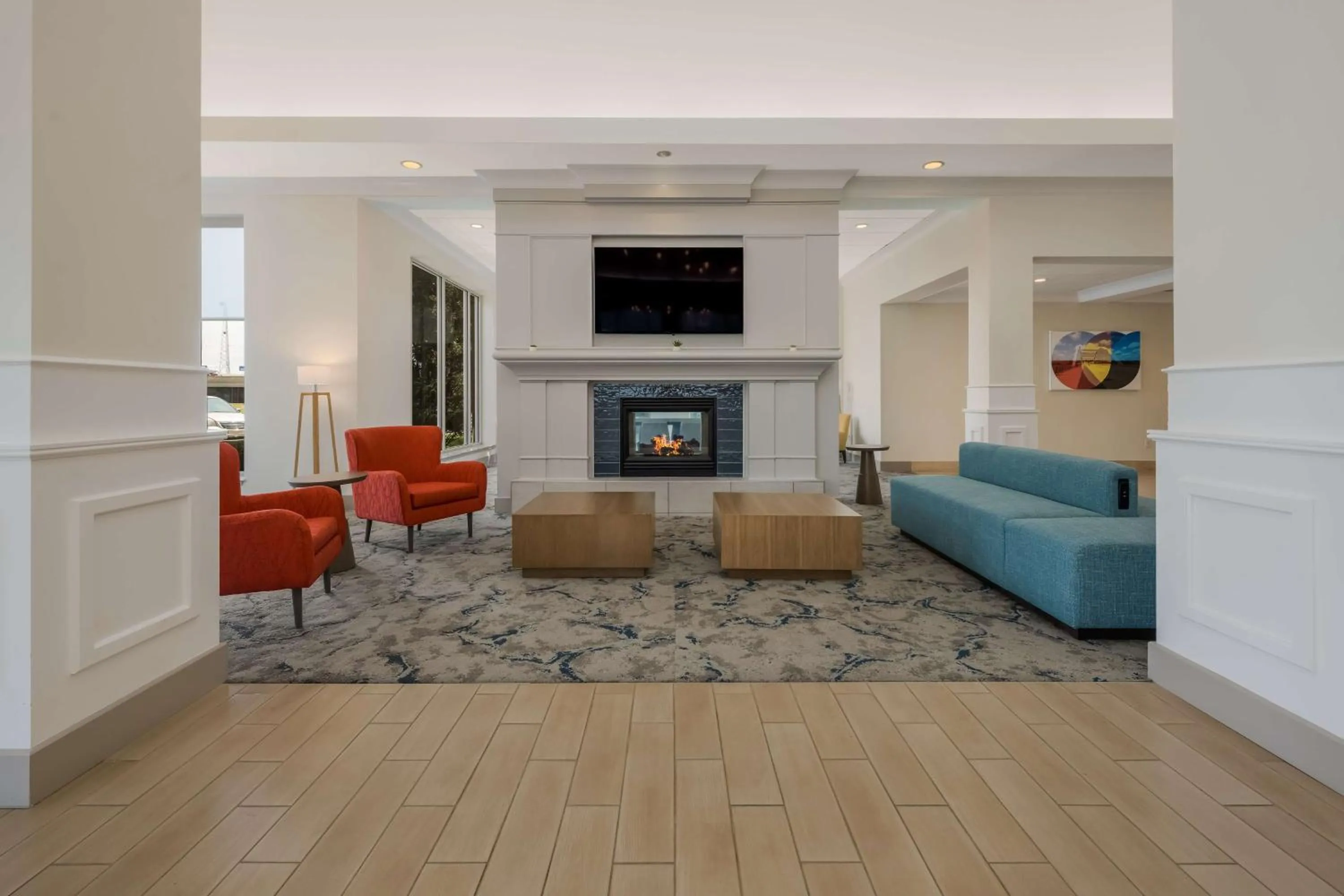 Lobby or reception in Hilton Garden Inn Rockford