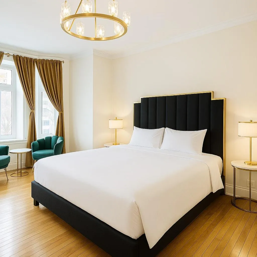 Bedroom, Bed in Hotel Charles-Alexandre - Par Aneyro