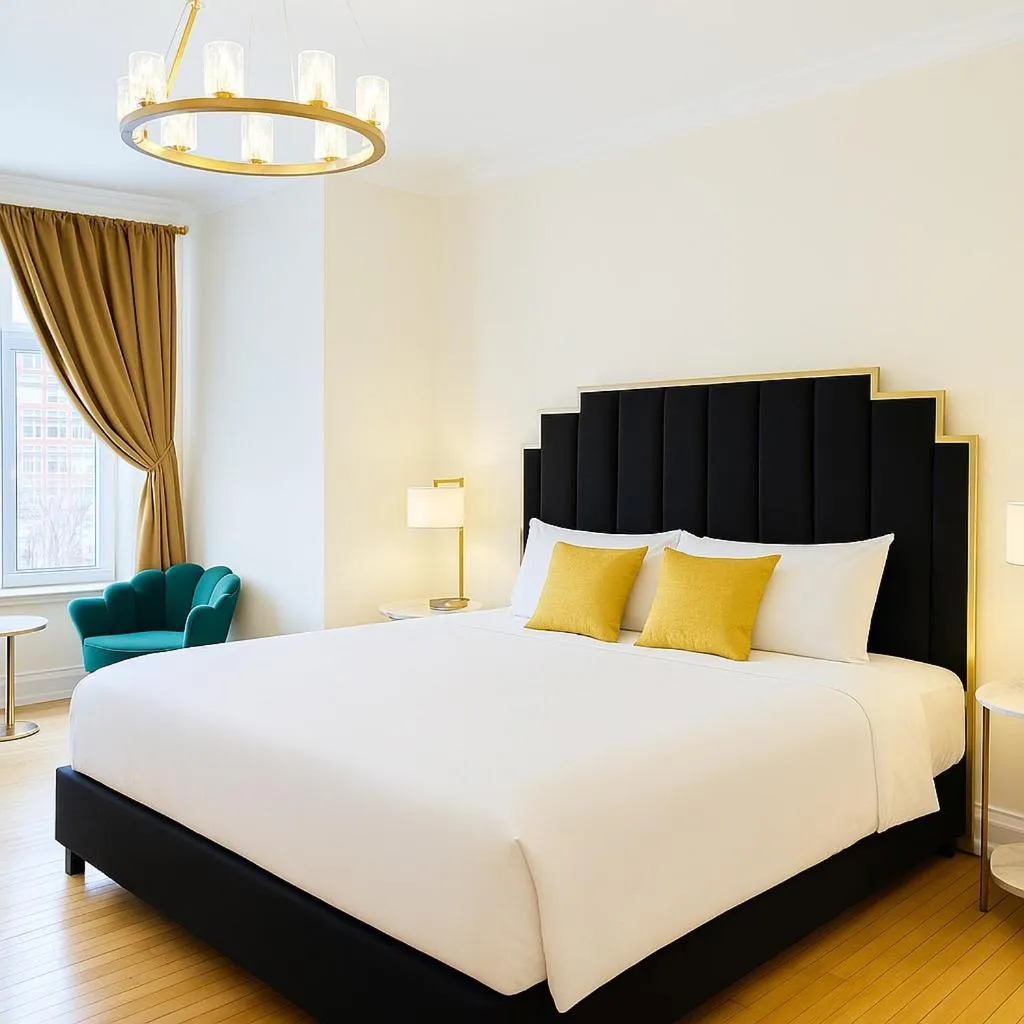 Bedroom, Bed in Hotel Charles-Alexandre - Par Aneyro