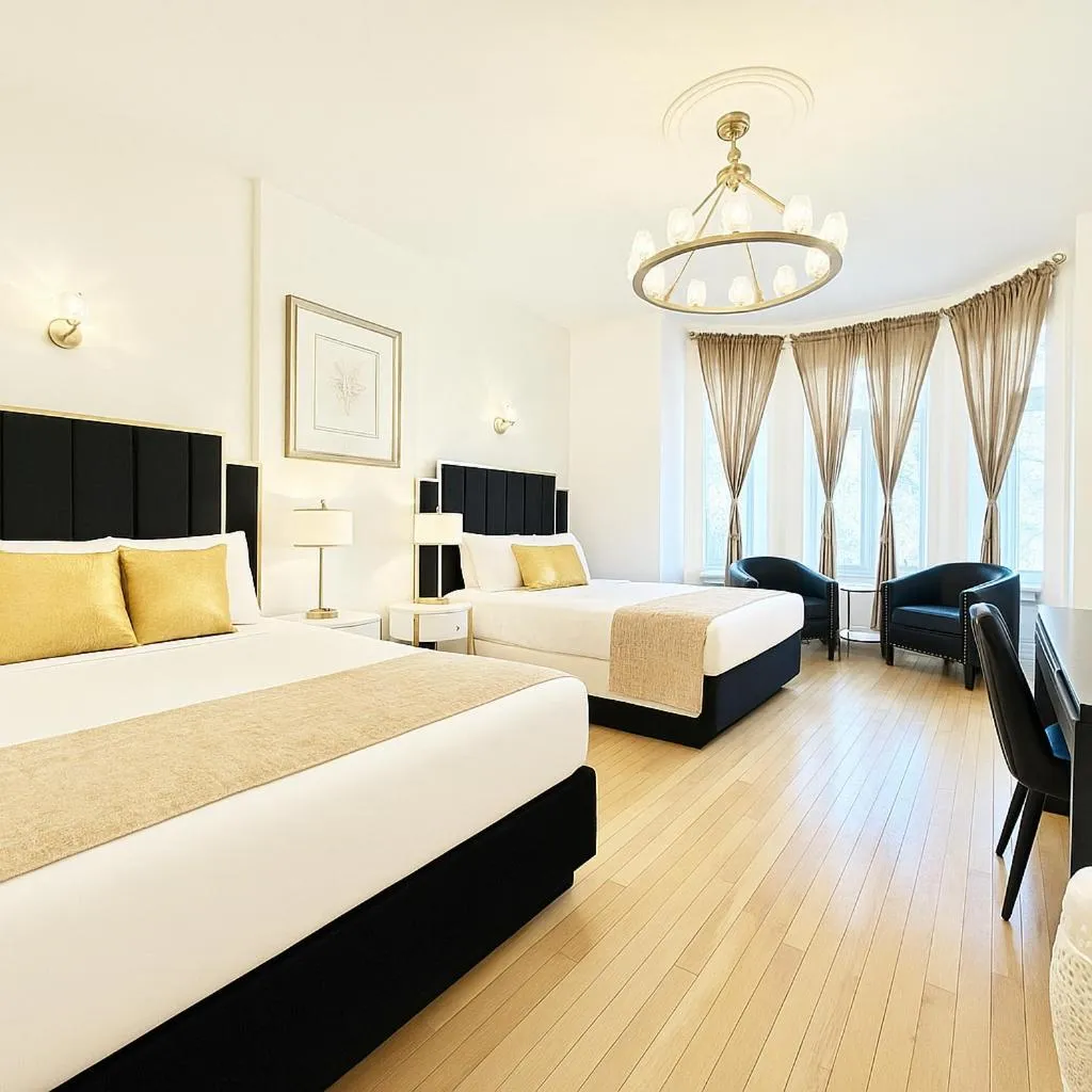 Bedroom, Bed in Hotel Charles-Alexandre - Par Aneyro