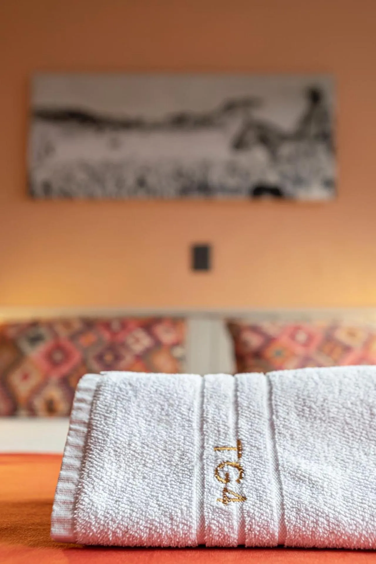 Decorative detail, Bed in Hotel Bariloche By Tierra Gaucha