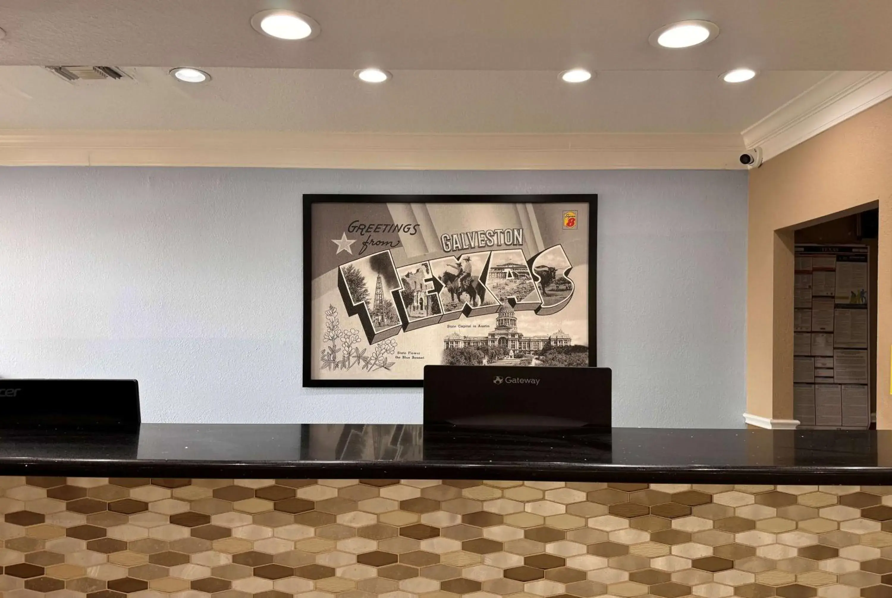 Lobby or reception in Super 8 by Wyndham Galveston Lobby or reception in Super 8 by Wyndham Galveston