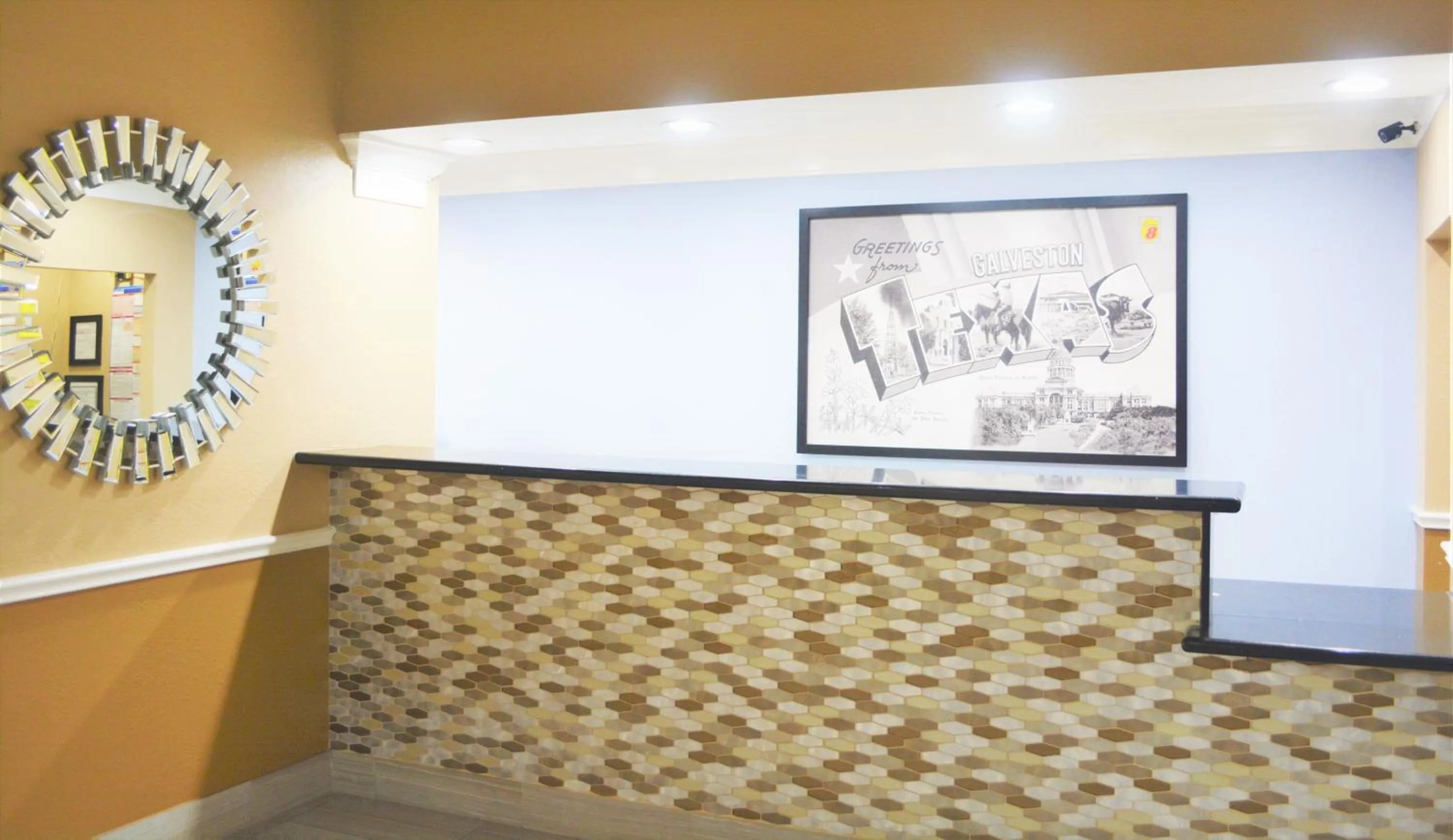 Decorative detail in Super 8 by Wyndham Galveston