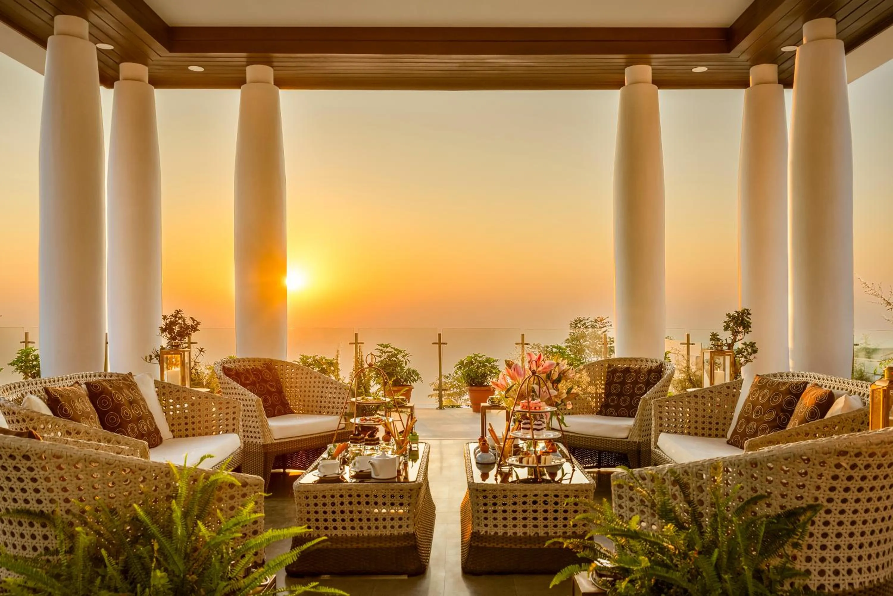 Sunset in Moksha Himalaya Spa Resort