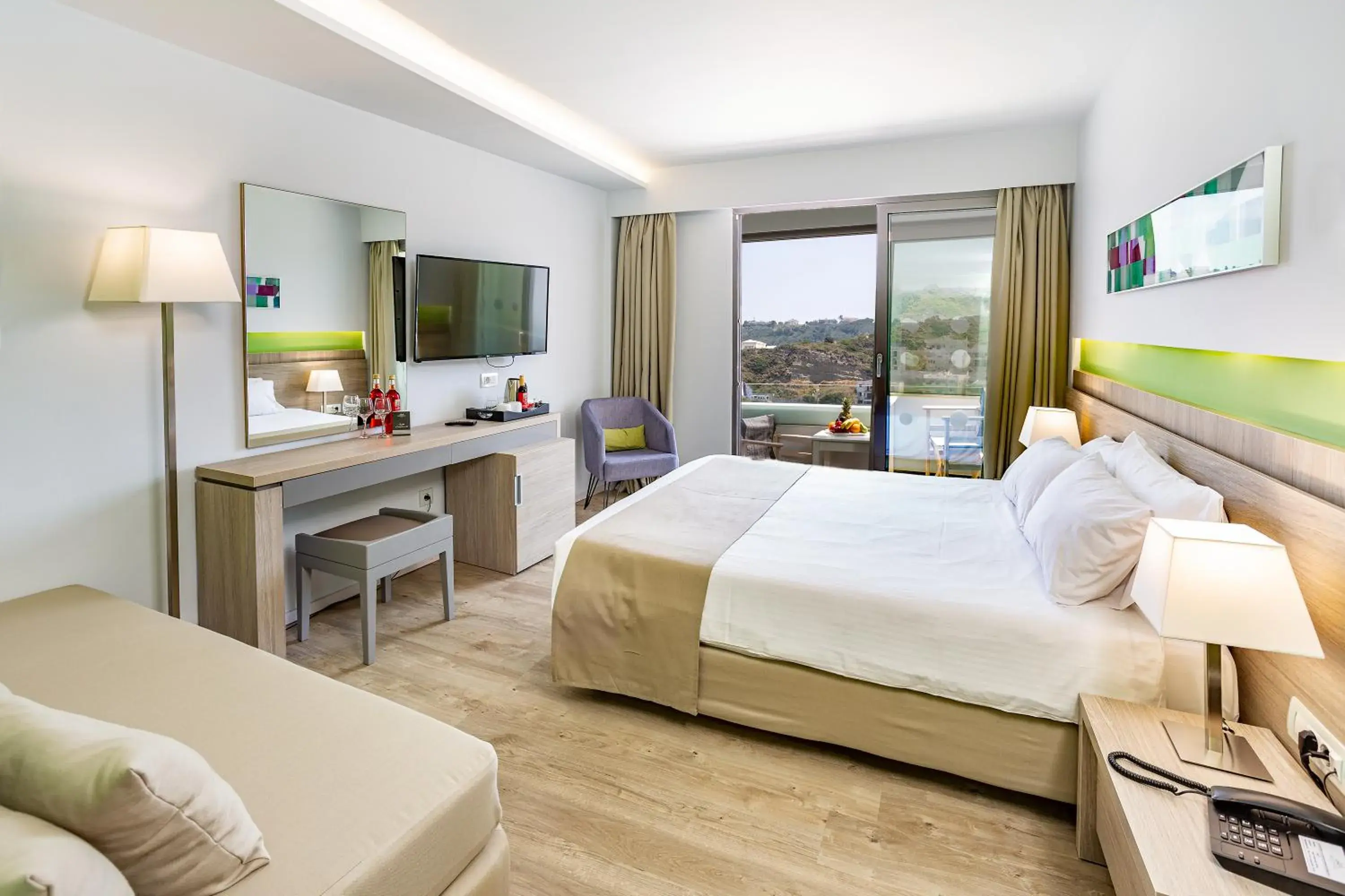 Mountain view, Bed in Akti Imperial Deluxe Resort & Spa Dolce by Wyndham Mountain view, Bed in Akti Imperial Deluxe Resort & Spa Dolce by Wyndham