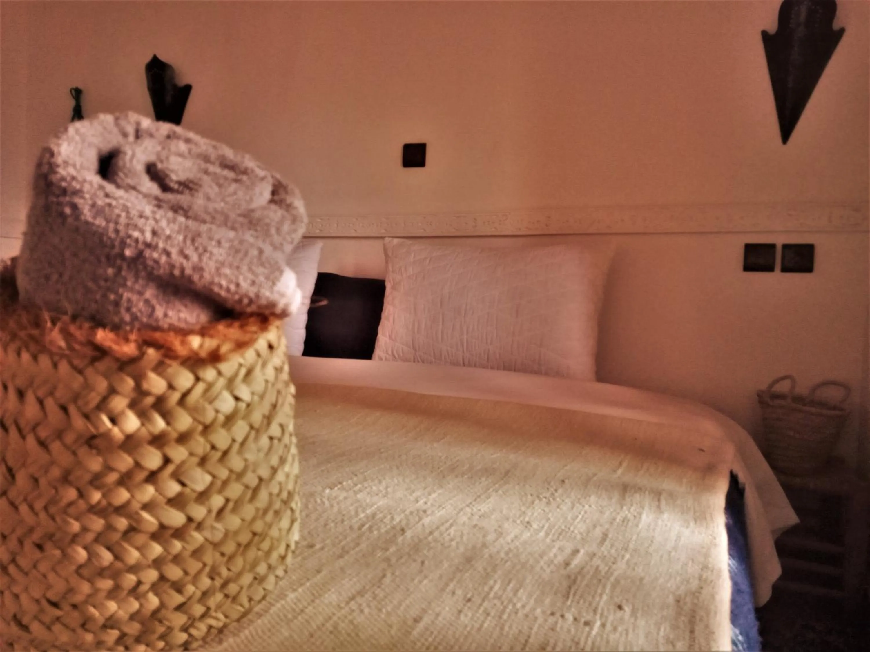 Bed in Riad Bleu Afriqua