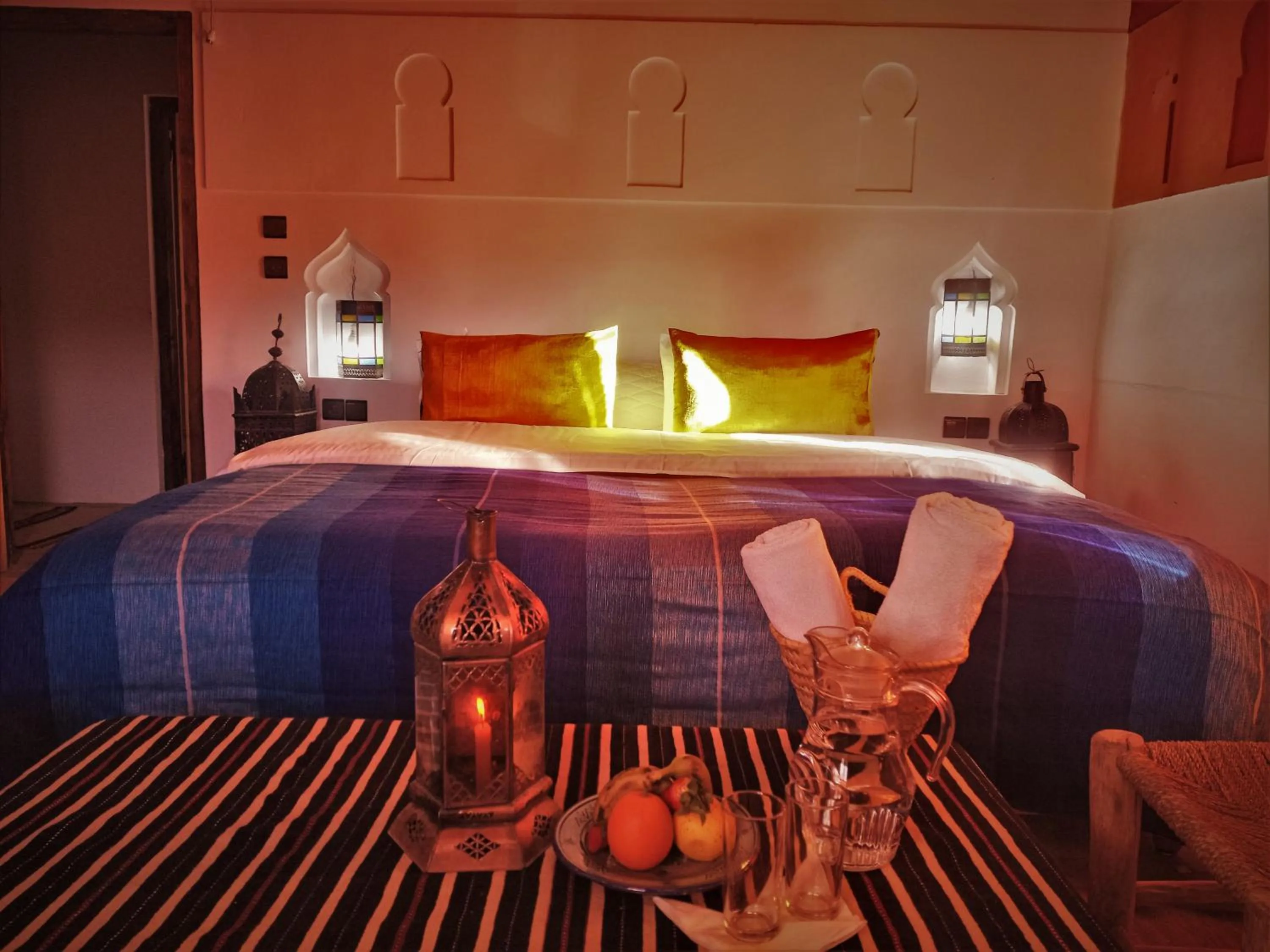 Bedroom, Bed in Riad Bleu Afriqua