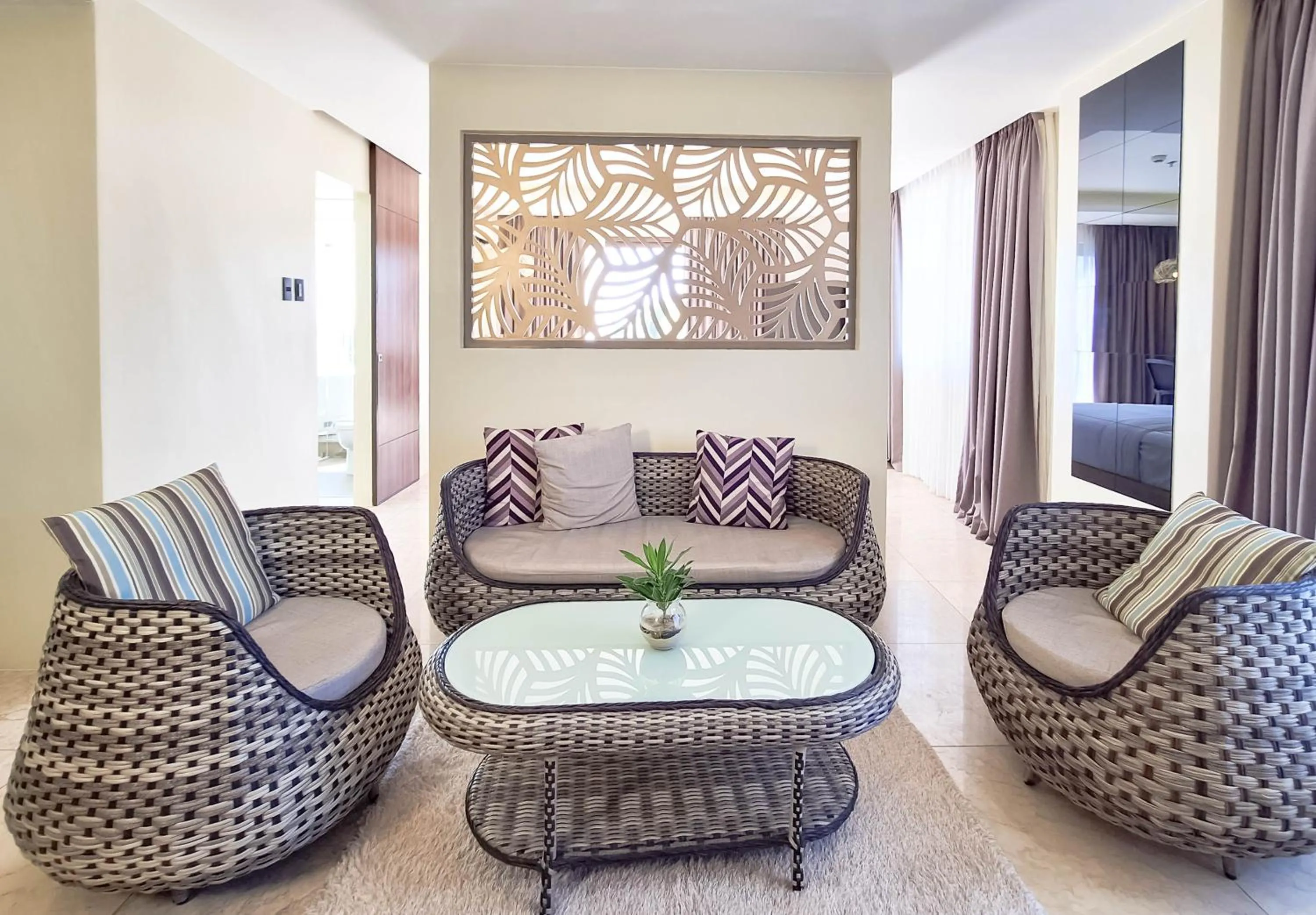 Living room in Boracay Ocean Club Beach Resort