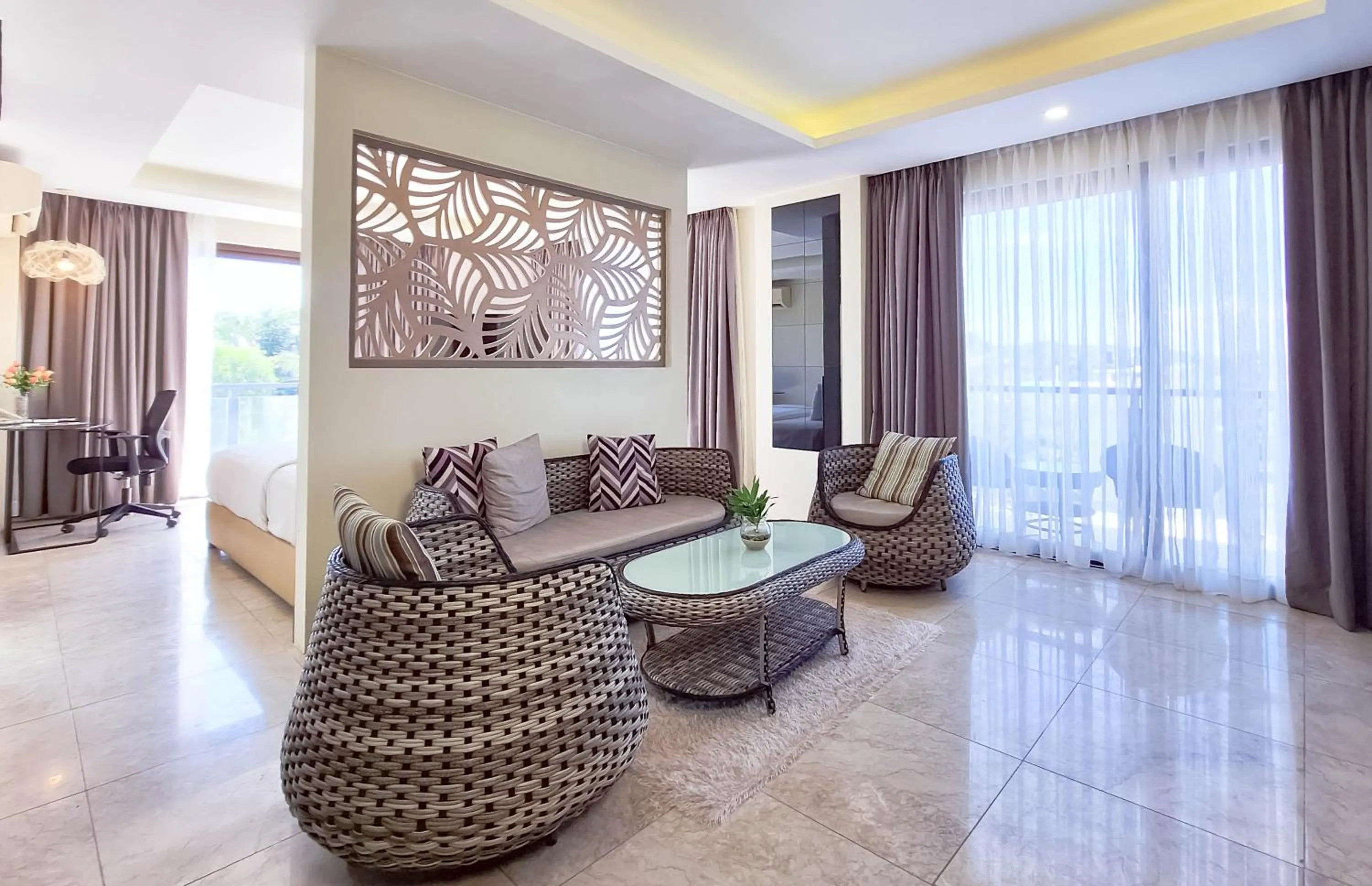 Living room in Boracay Ocean Club Beach Resort