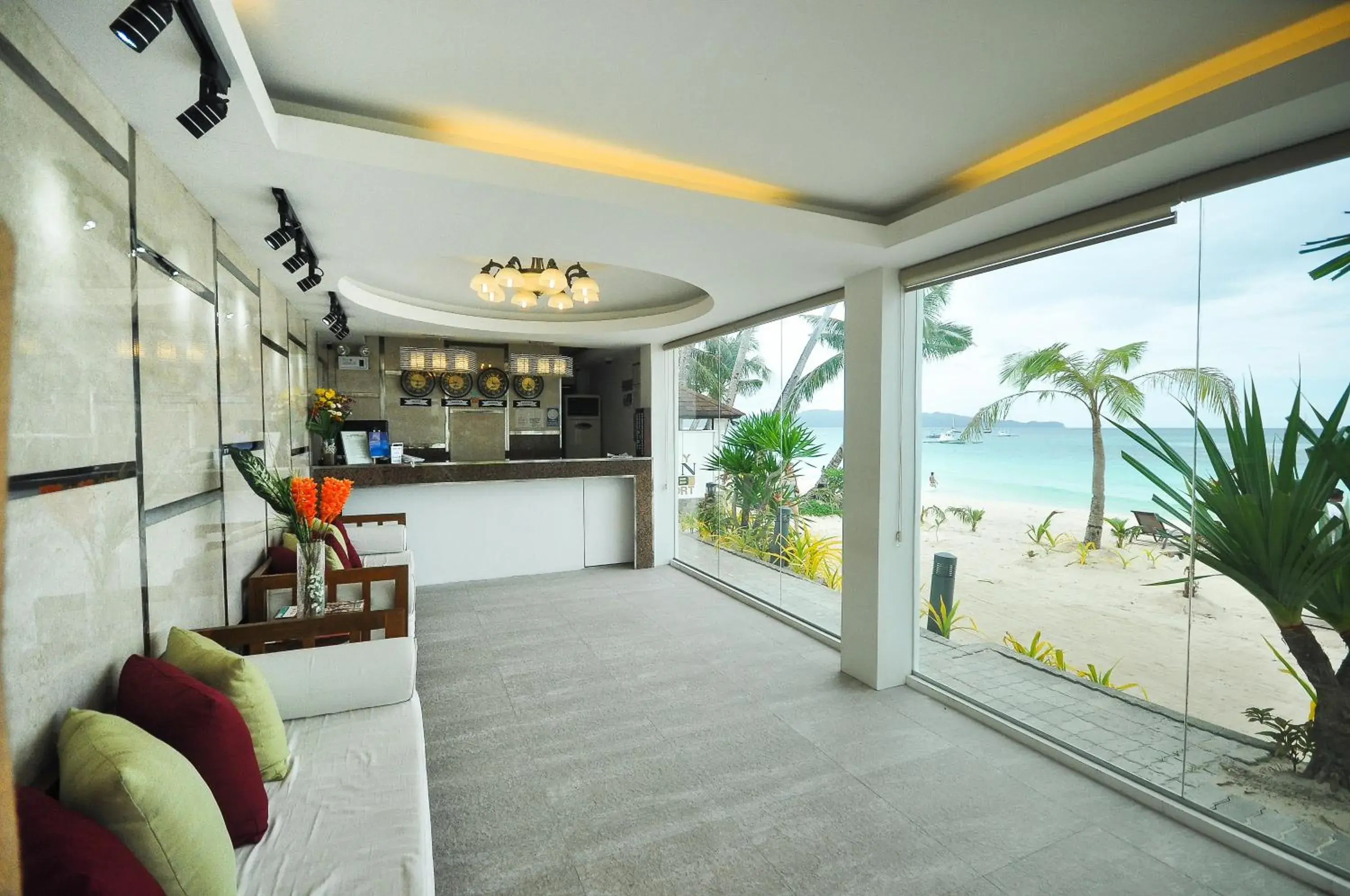 Lobby or reception in Boracay Ocean Club Beach Resort Lobby or reception in Boracay Ocean Club Beach Resort