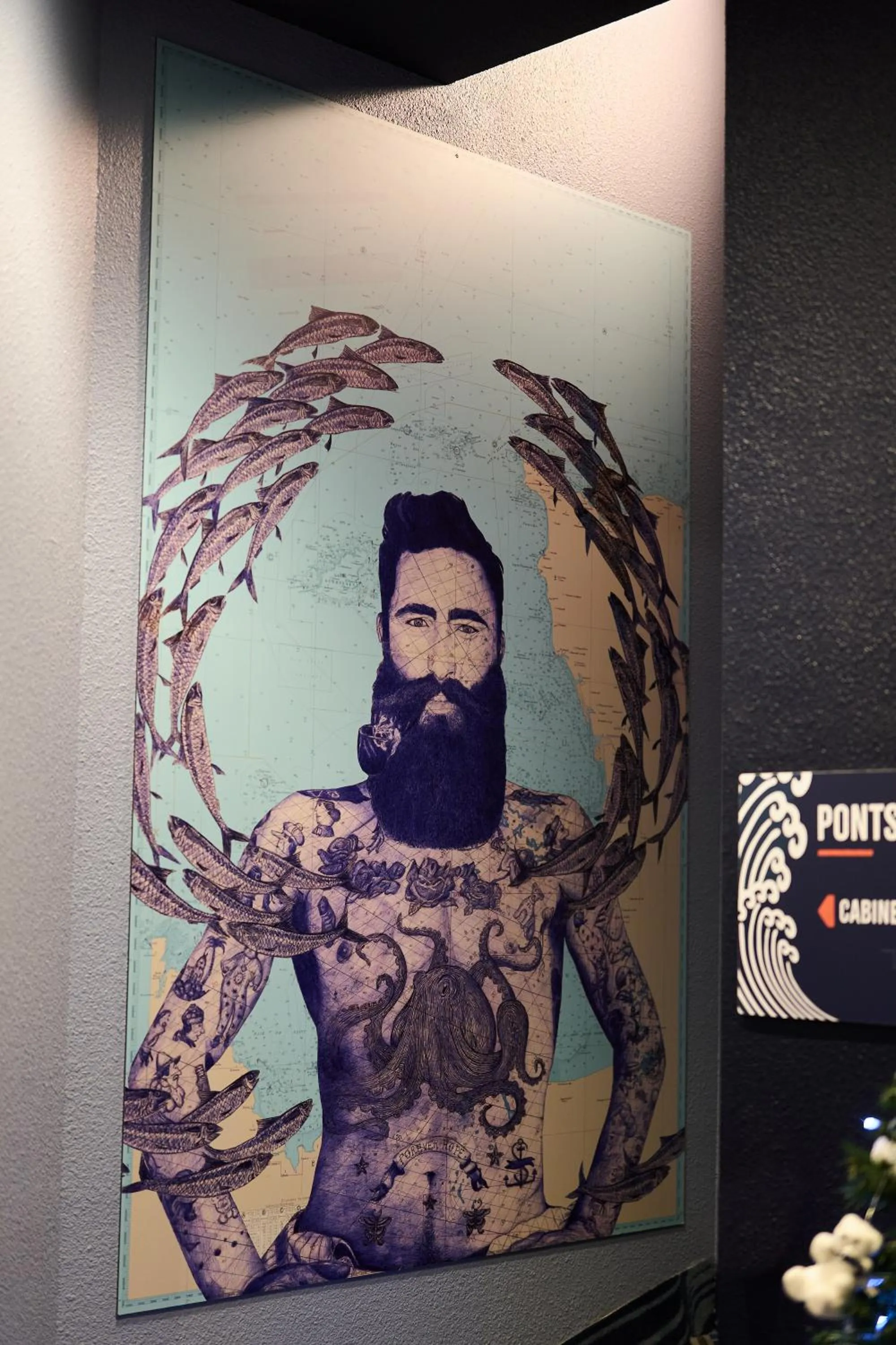 Decorative detail in ibis Styles Saint Malo Centre Historique