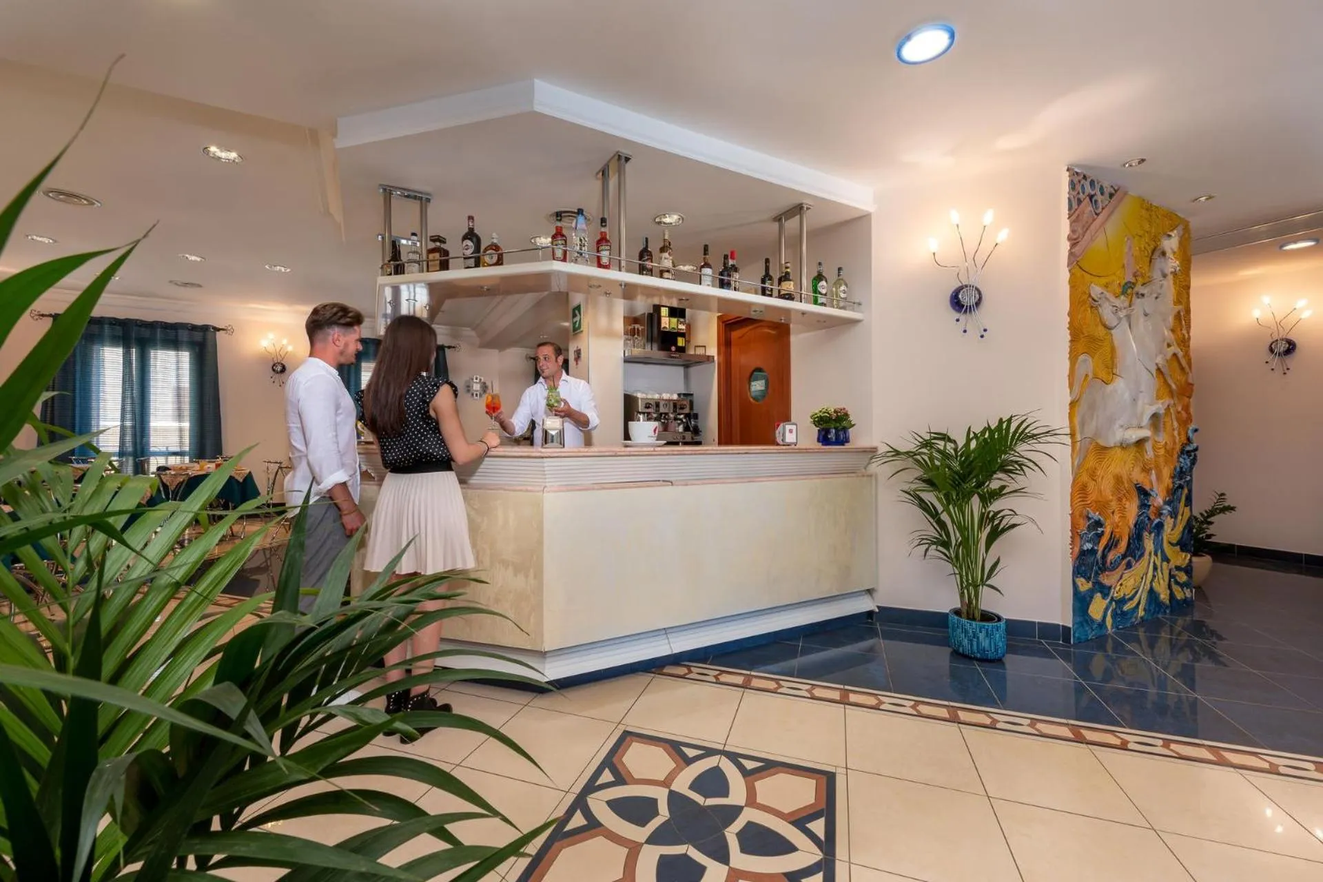 Lobby or reception in Helios Hotel