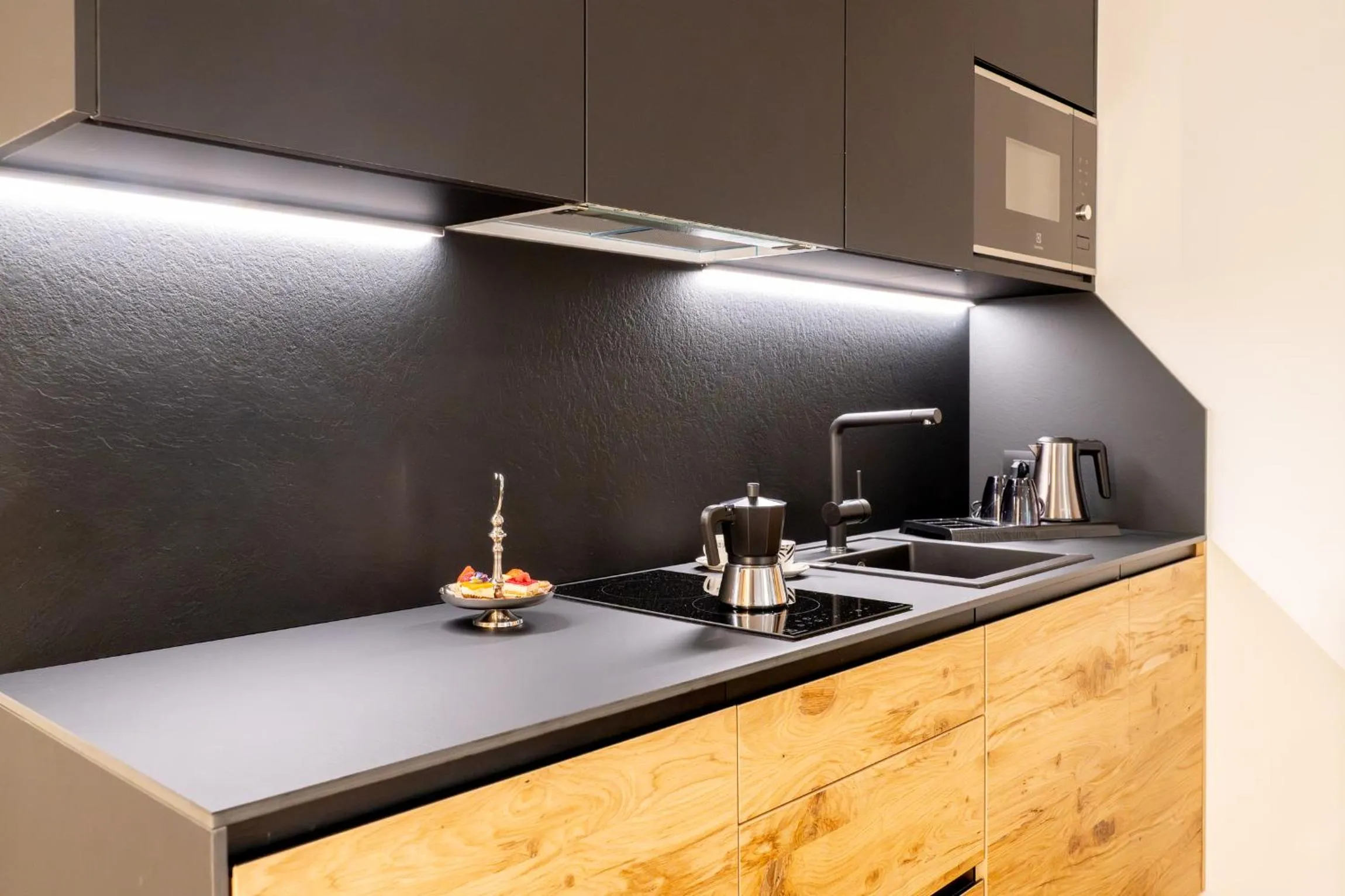 Kitchen or kitchenette in Ladinia Dolomites View - Adults Only