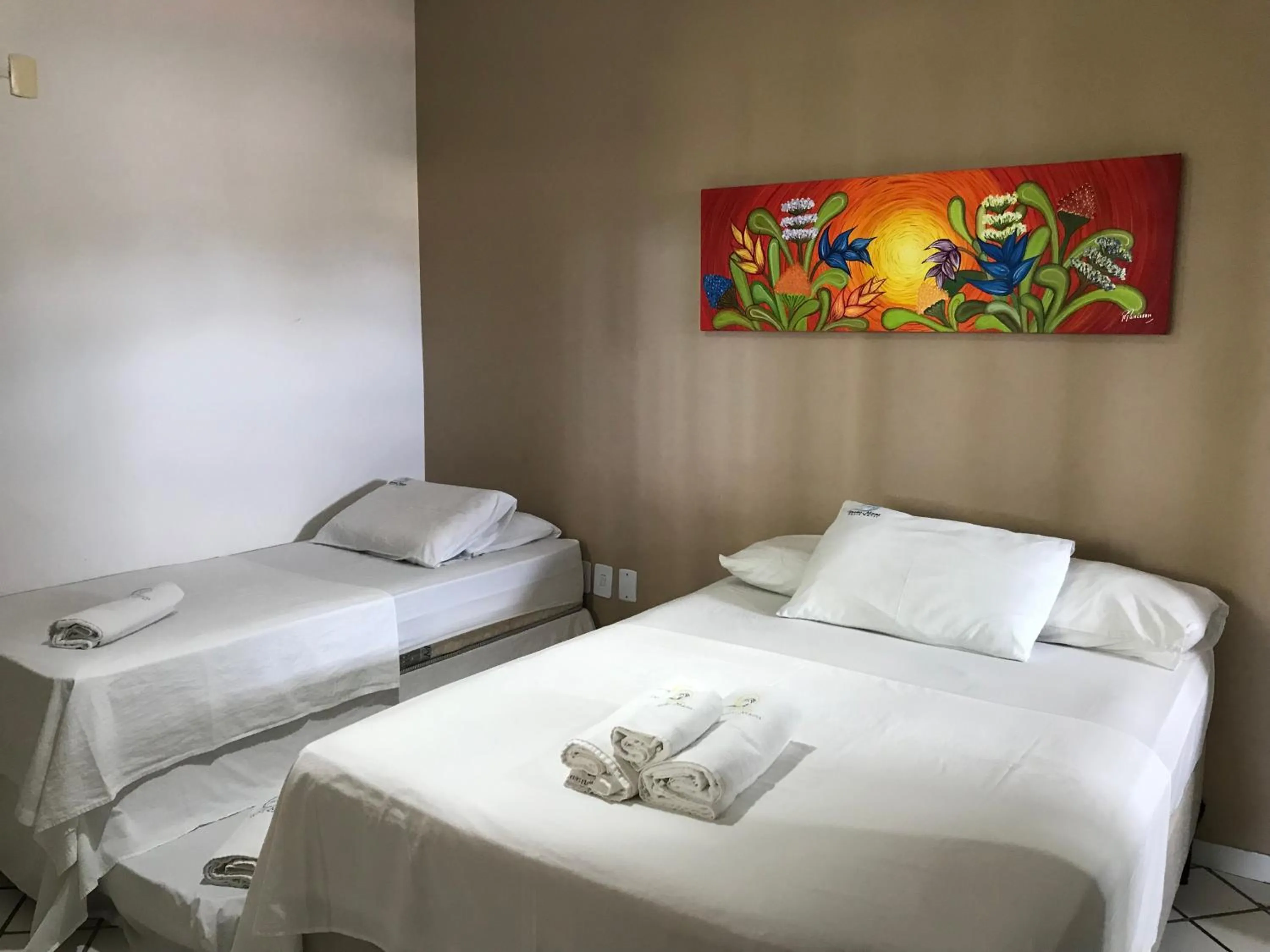 Bed in Pousada Verdes Mares