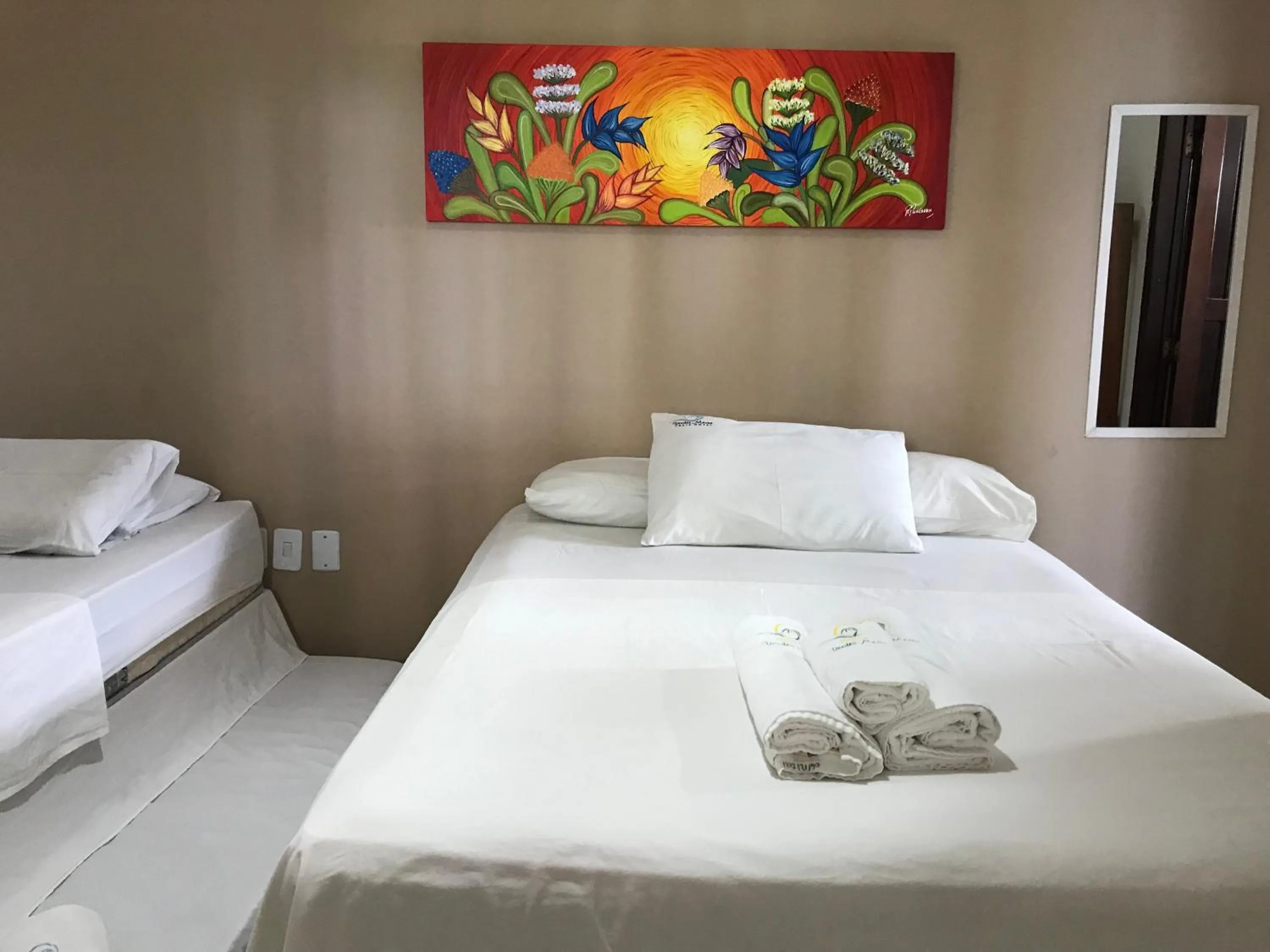 Bed in Pousada Verdes Mares