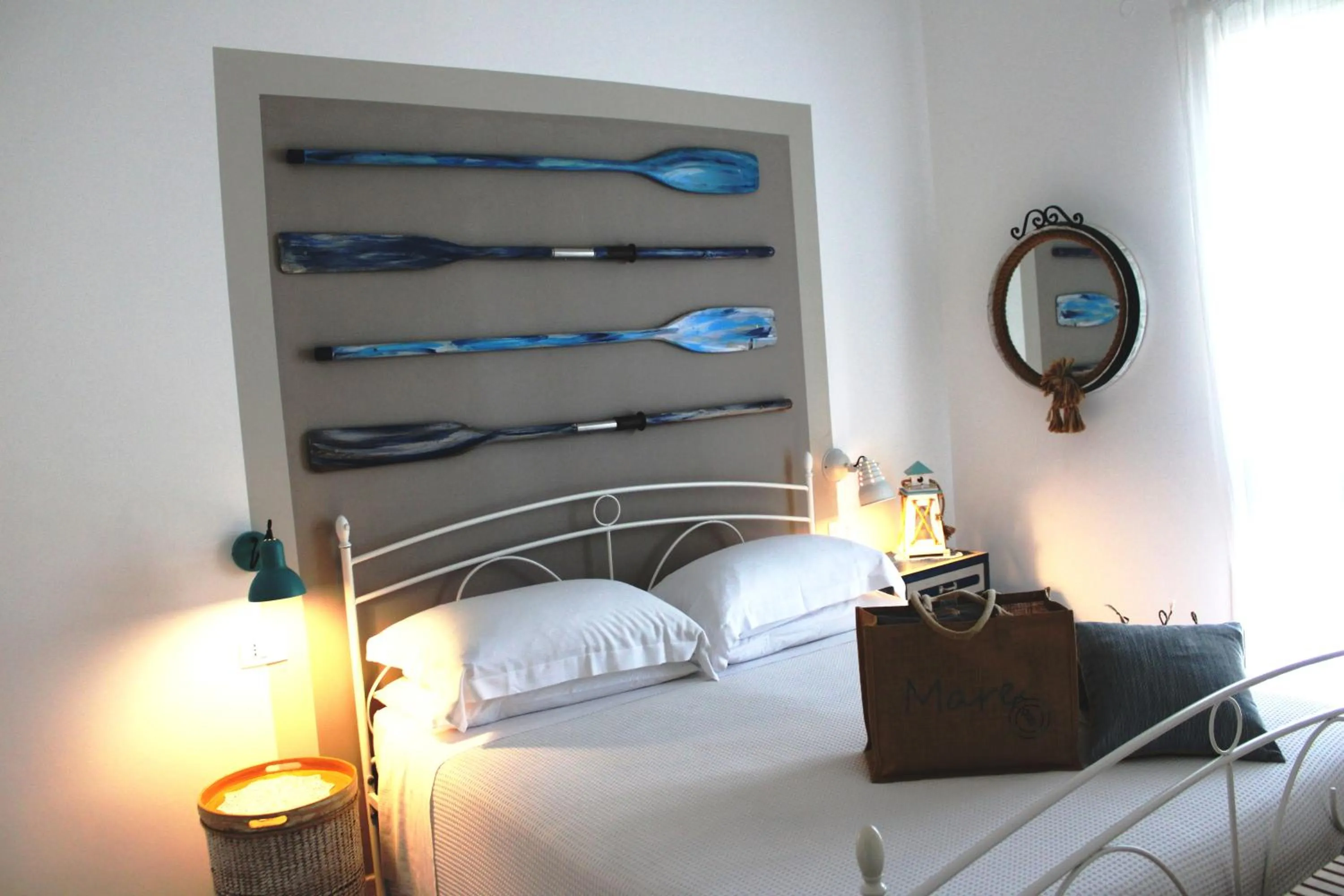 Bed in B&B Casa del Faro SanVallero Adults Only