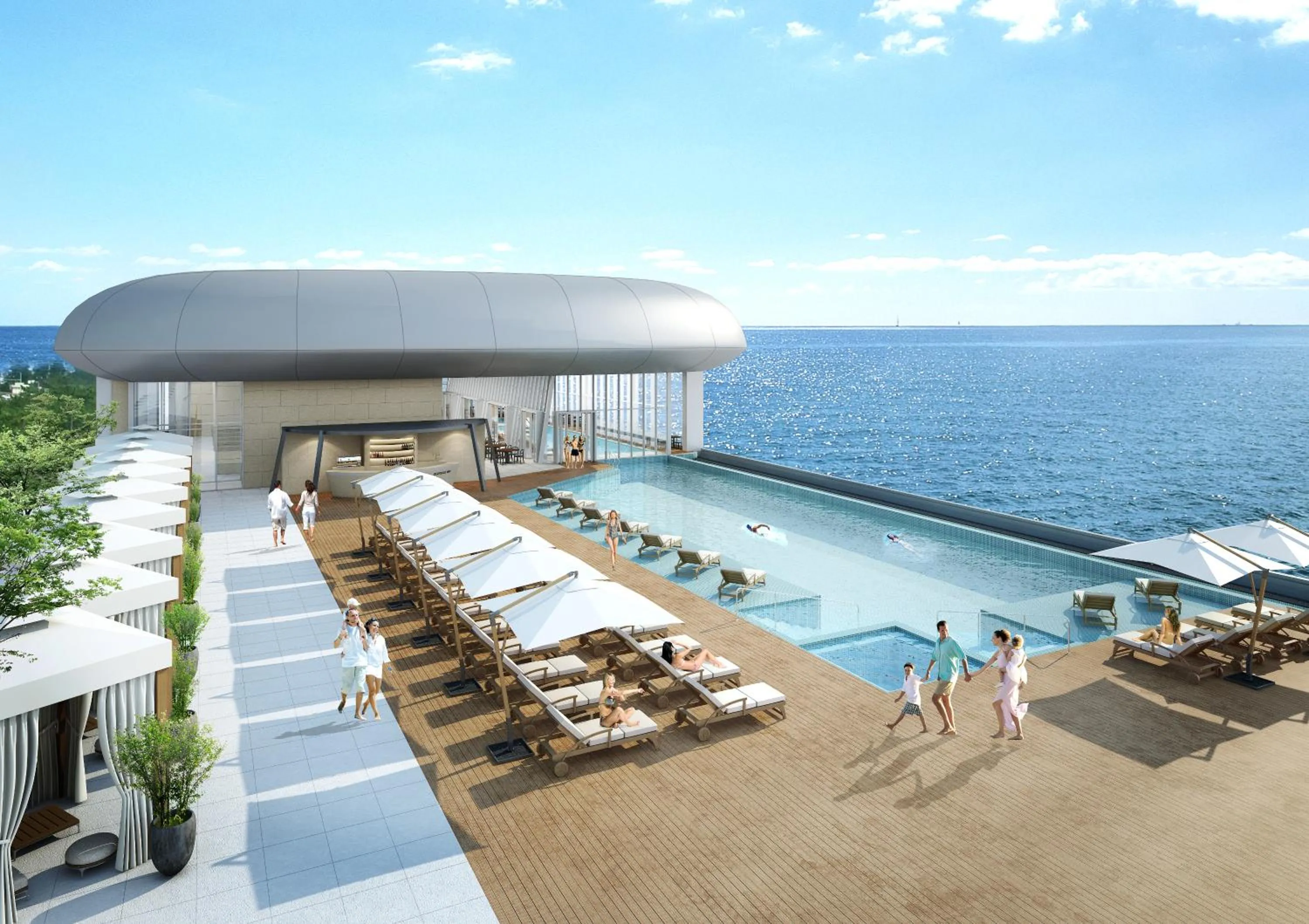 Pool view in Skybay Hotel Gyeongpo