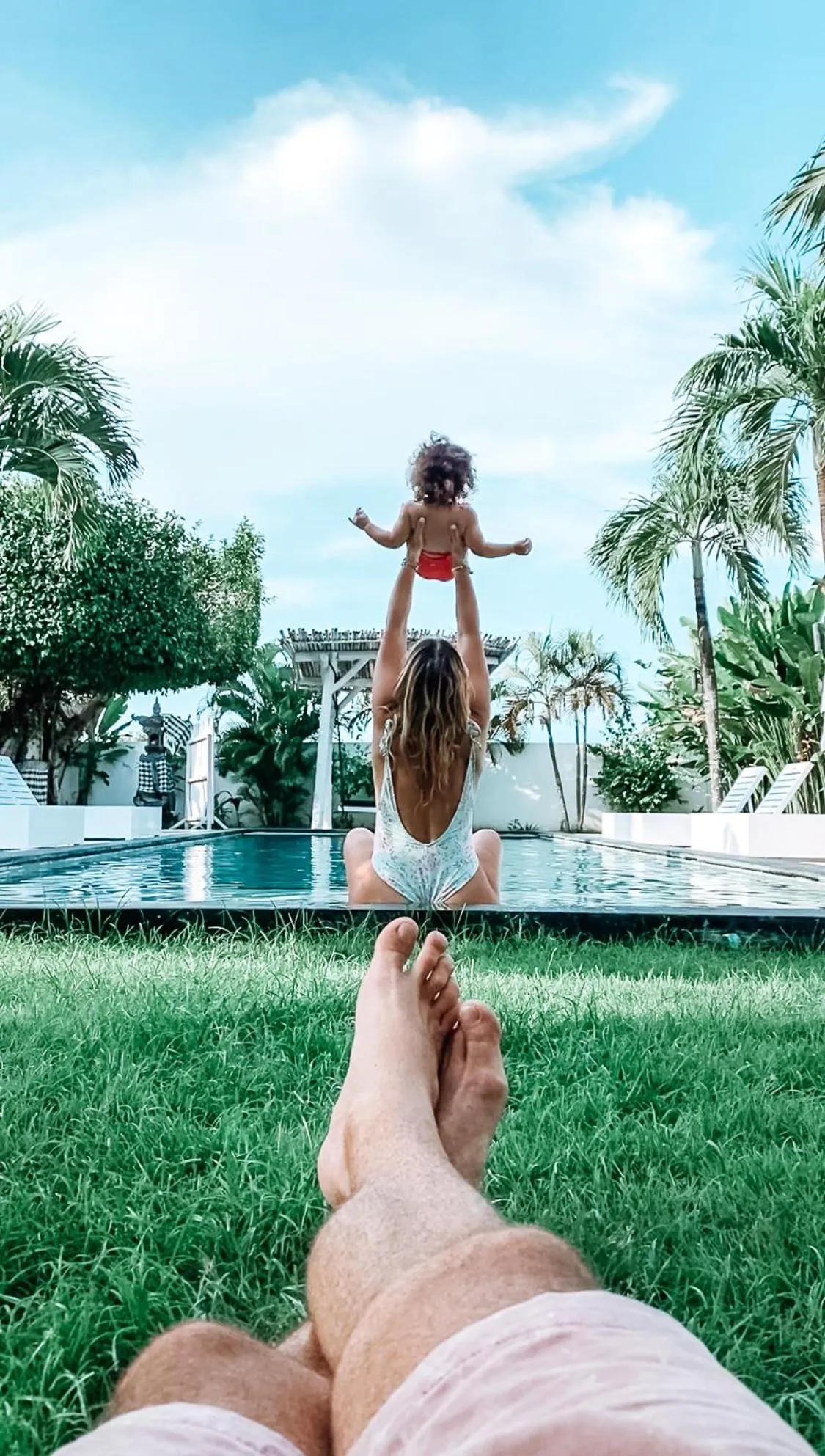 Pool view in White Palm Hotel Uluwatu Bali