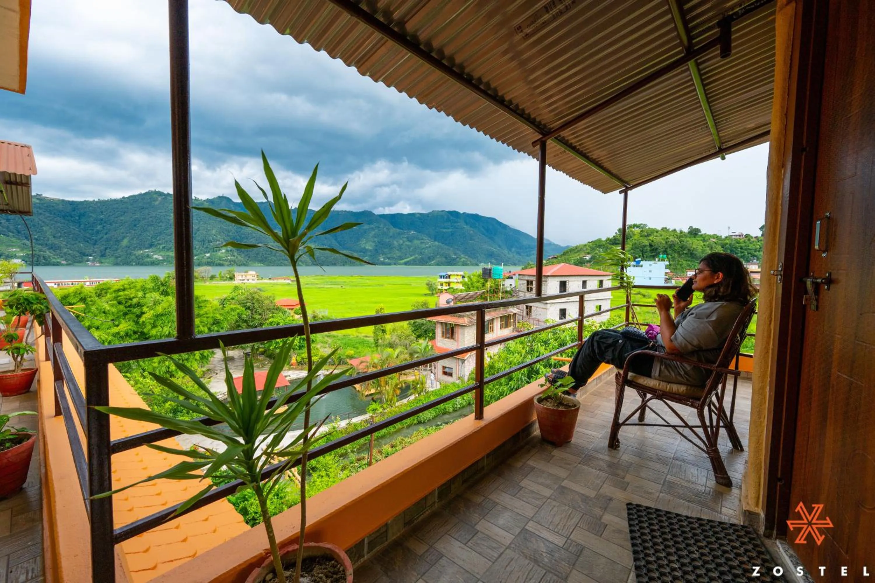 Balcony/Terrace in Zostel Pokhara