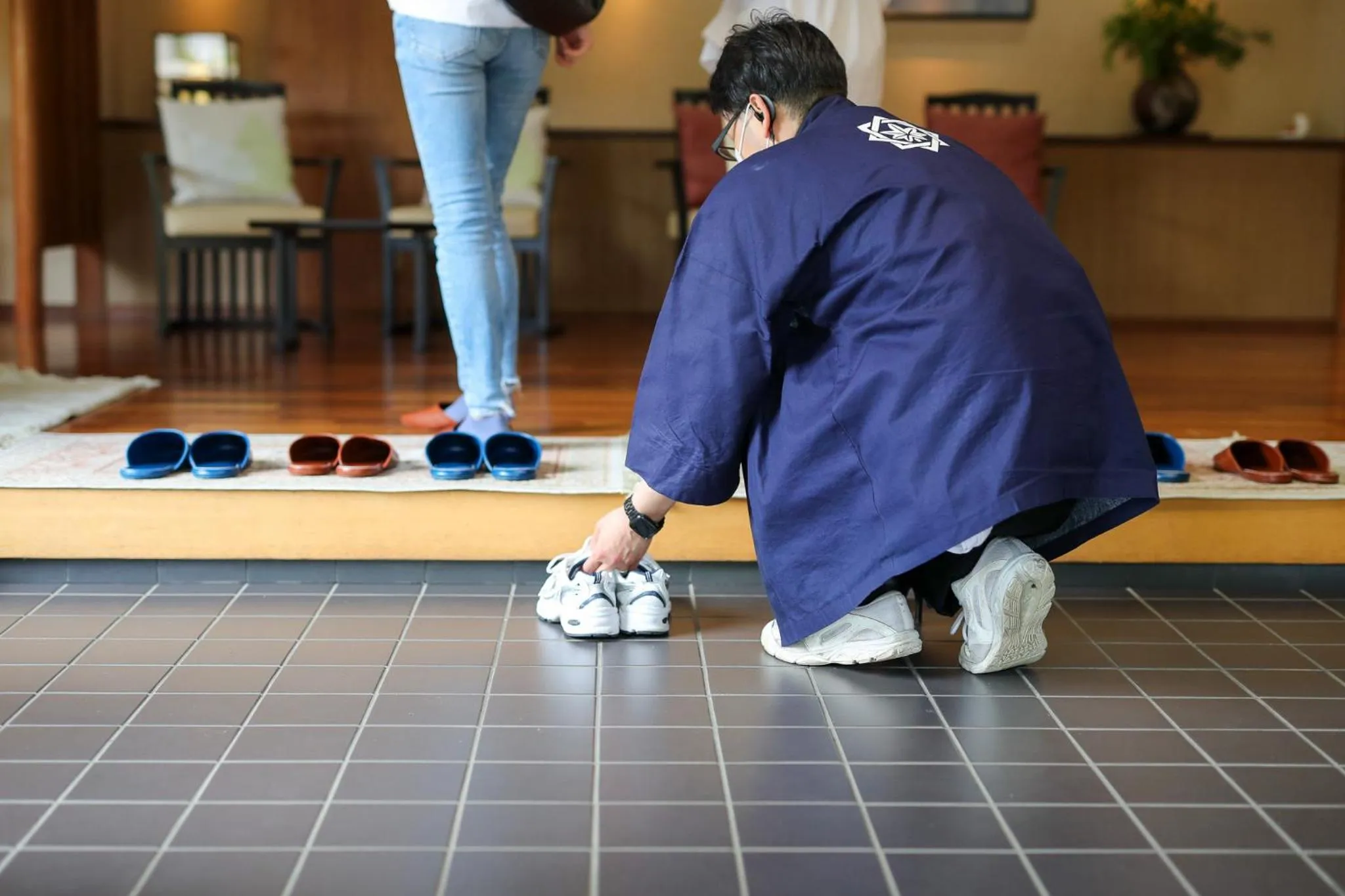 Lobby or reception in Momijiya Honkan Takaosansou