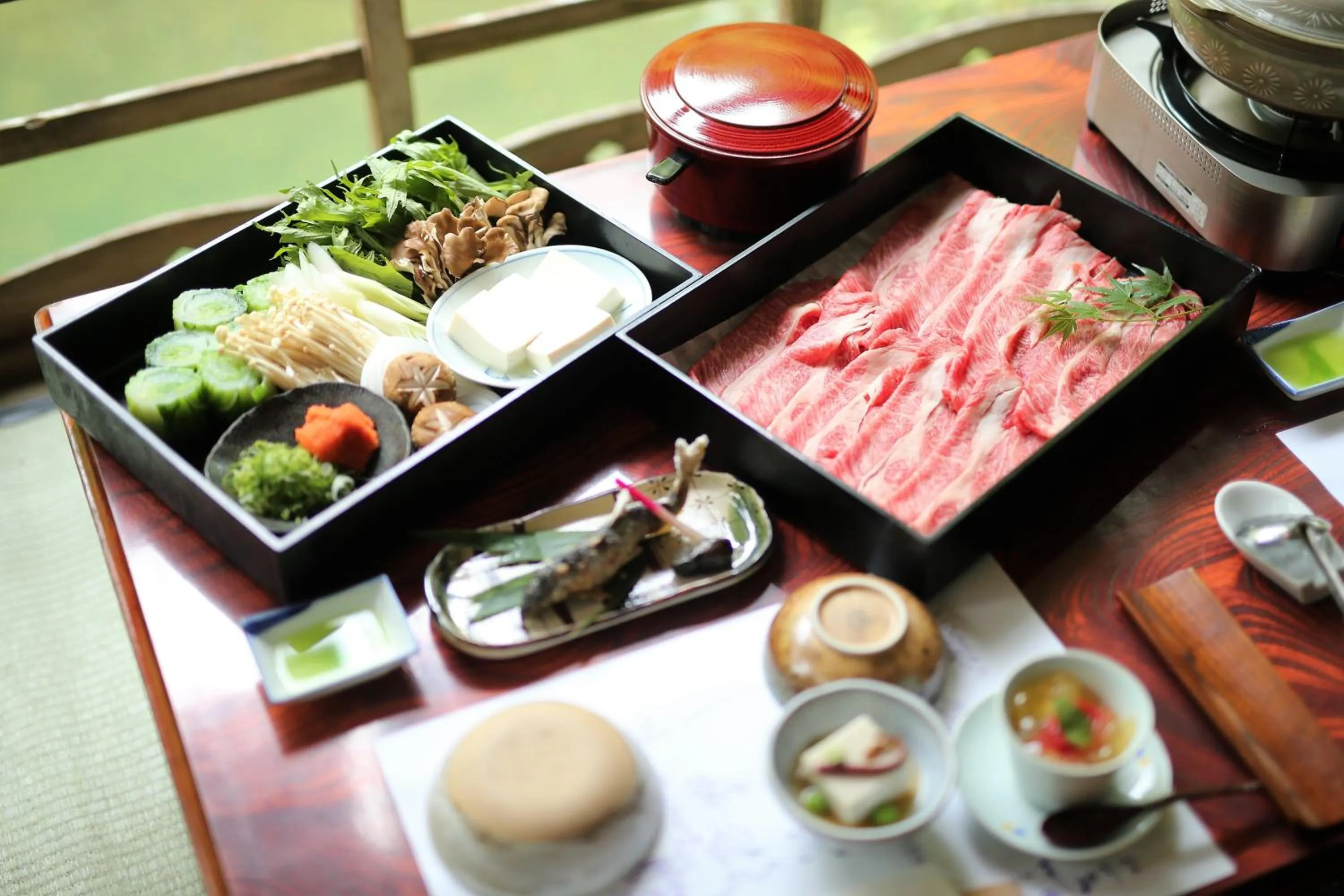 Dinner in Momijiya Honkan Takaosansou