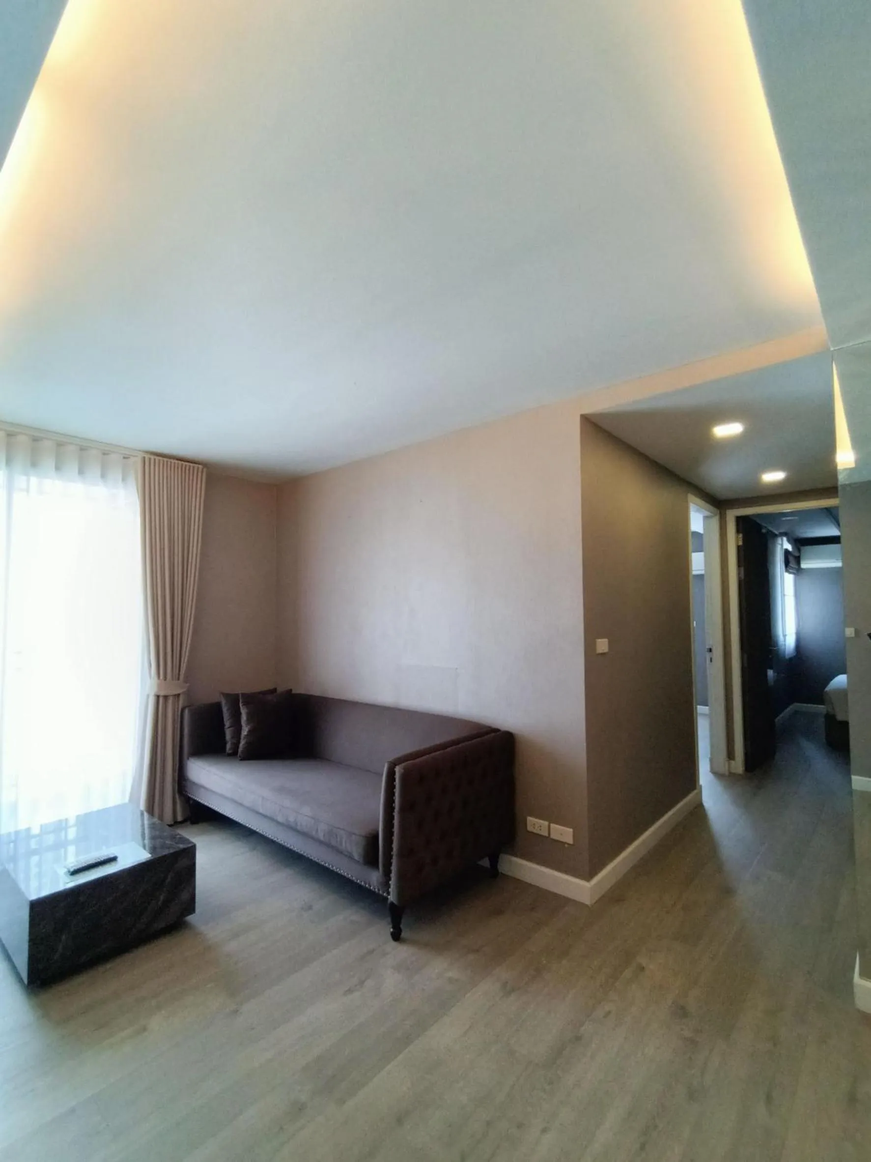 Living room, Bed in 18 Residence