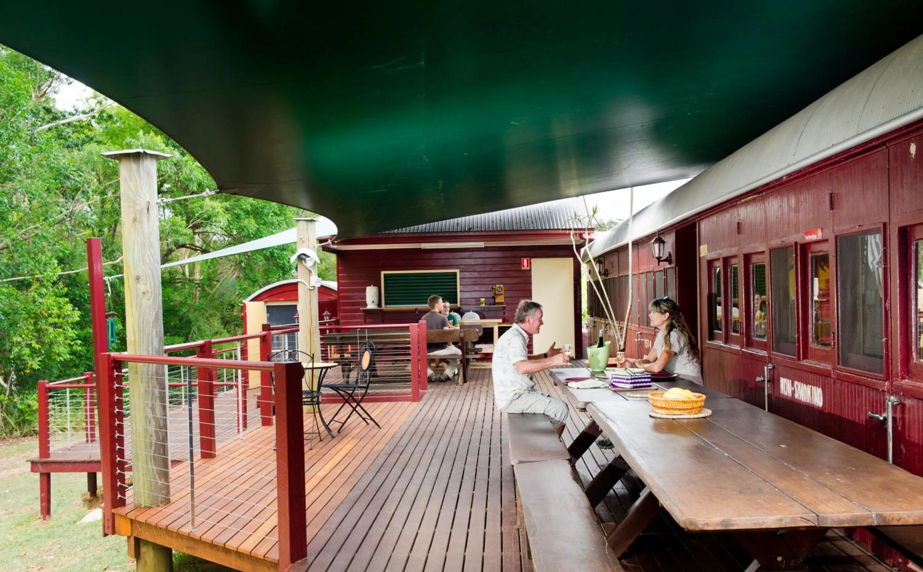 Dining area in Glass House Mountains Ecolodge