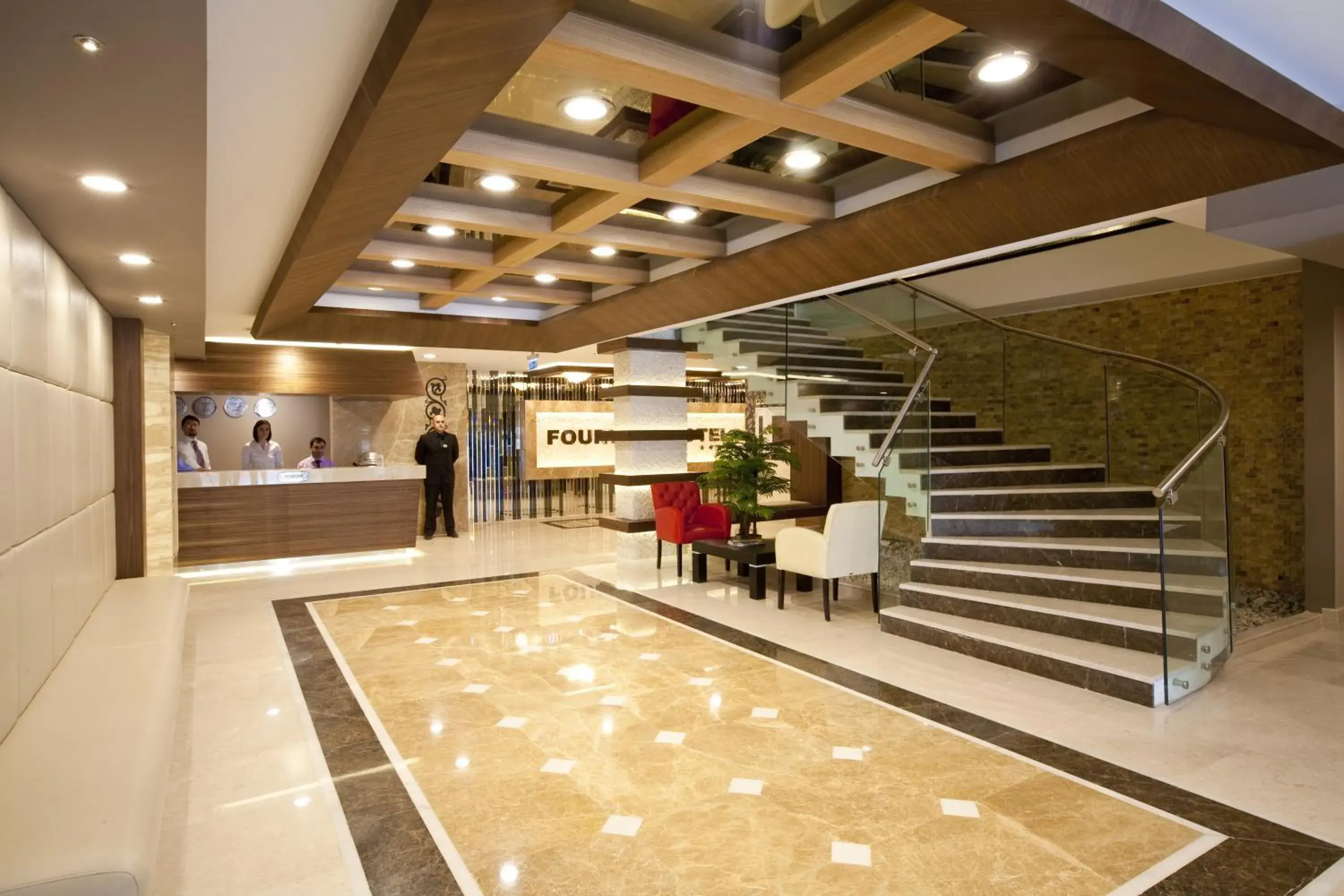 Lobby or reception in Fourway Hotel&Spa Lobby or reception in Fourway Hotel&Spa