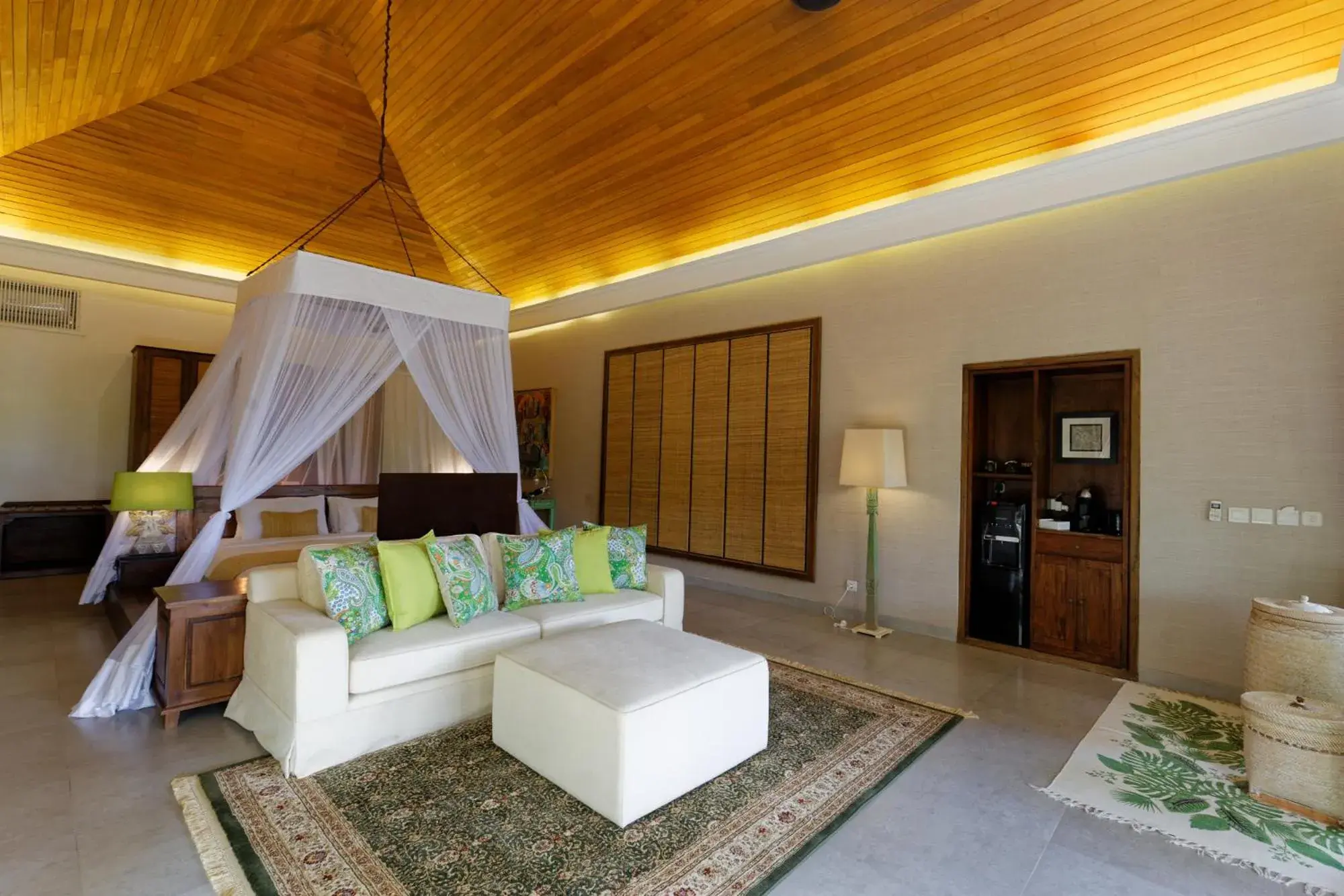 Living room, Bed in Plataran Borobudur