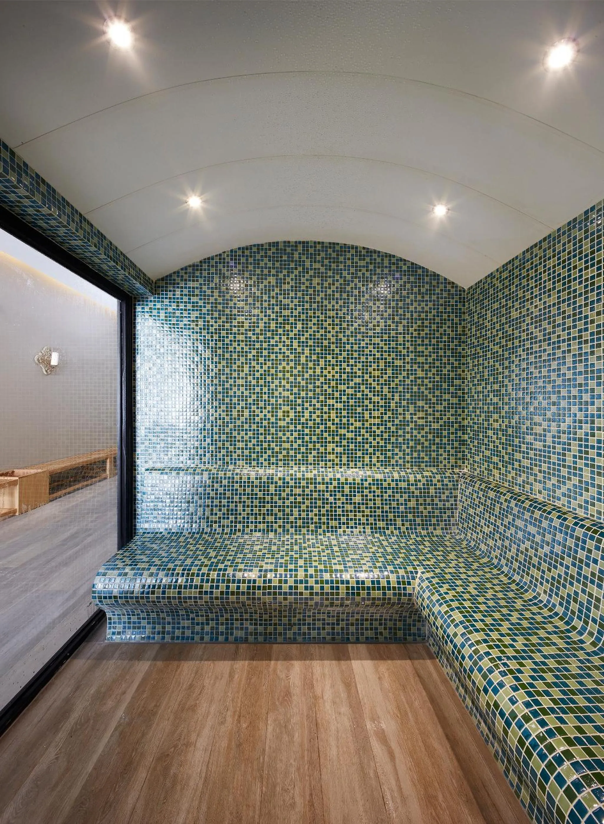 Steam room in Lalila Blue Suites