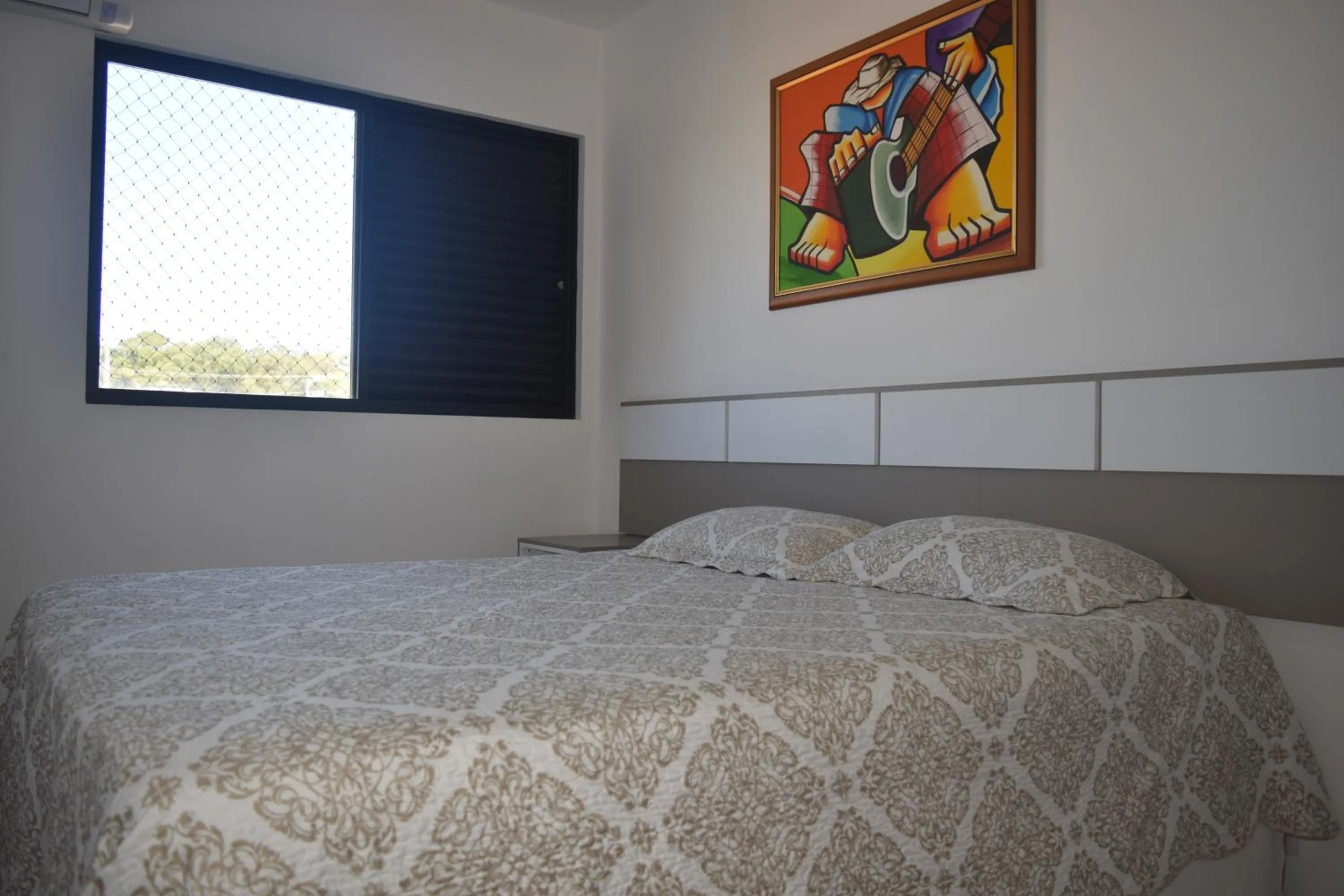 Bedroom, Bed in Apartamento Temporada na Praia