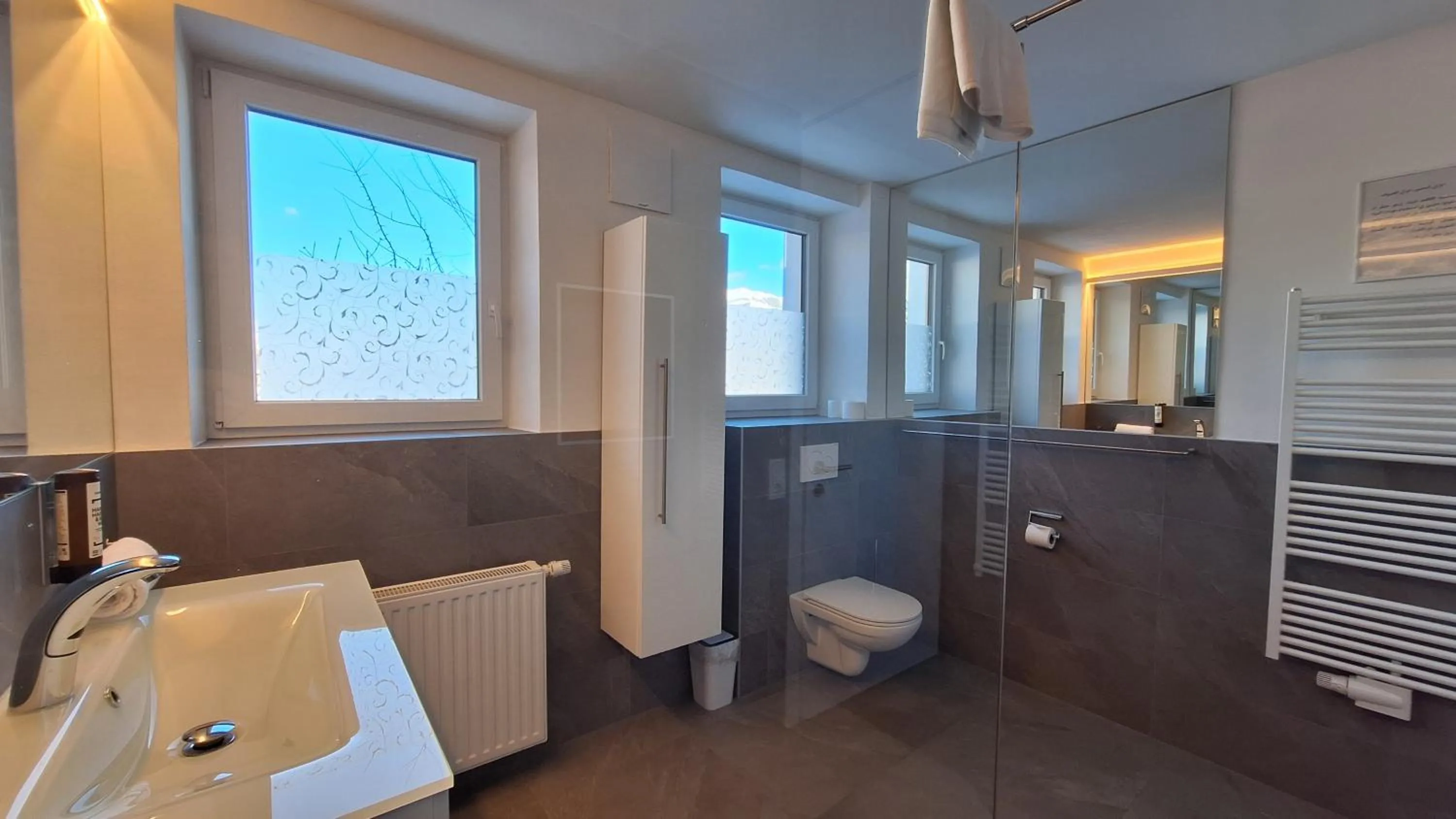 Bathroom in Panorama Apartments - Steinbock Lodges