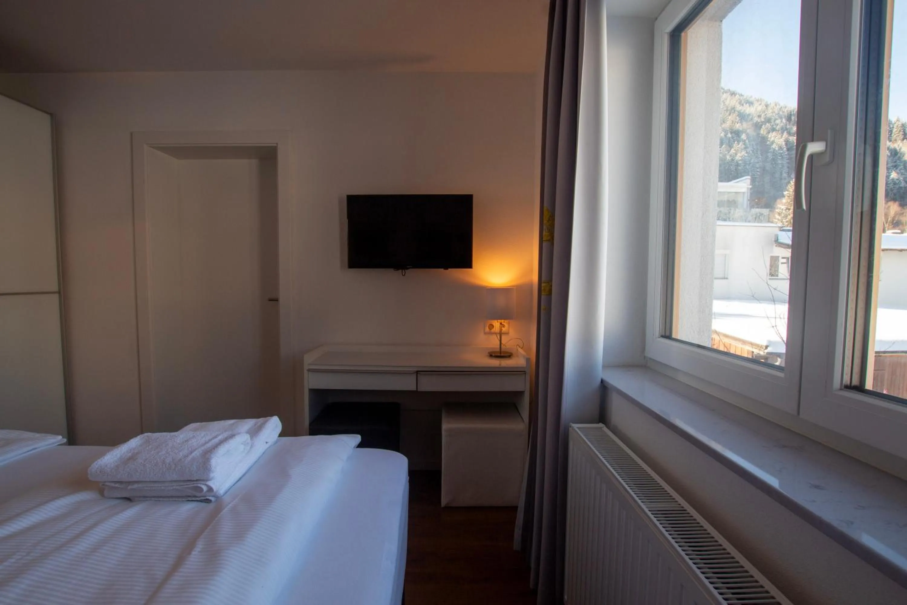 Bed in Panorama Apartments - Steinbock Lodges