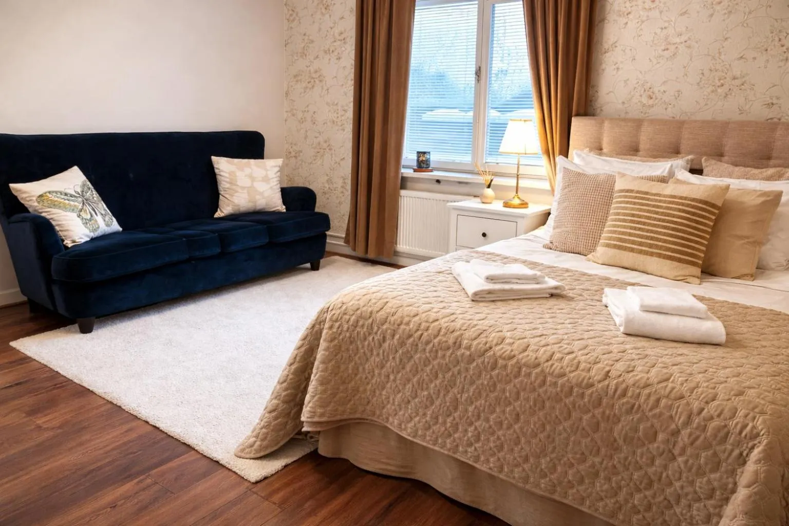 Bed in Hotel Tre Små Rum