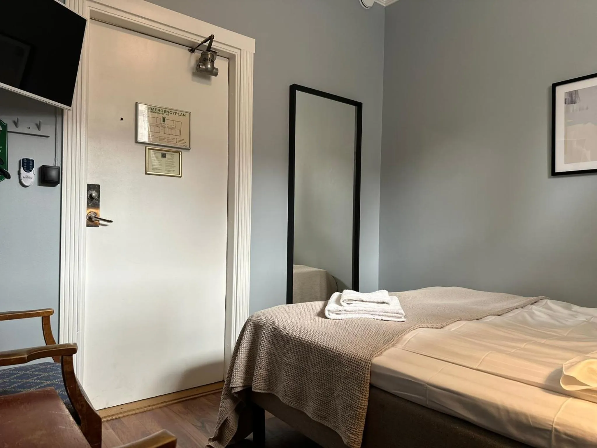 Bed in Hotel Tre Små Rum