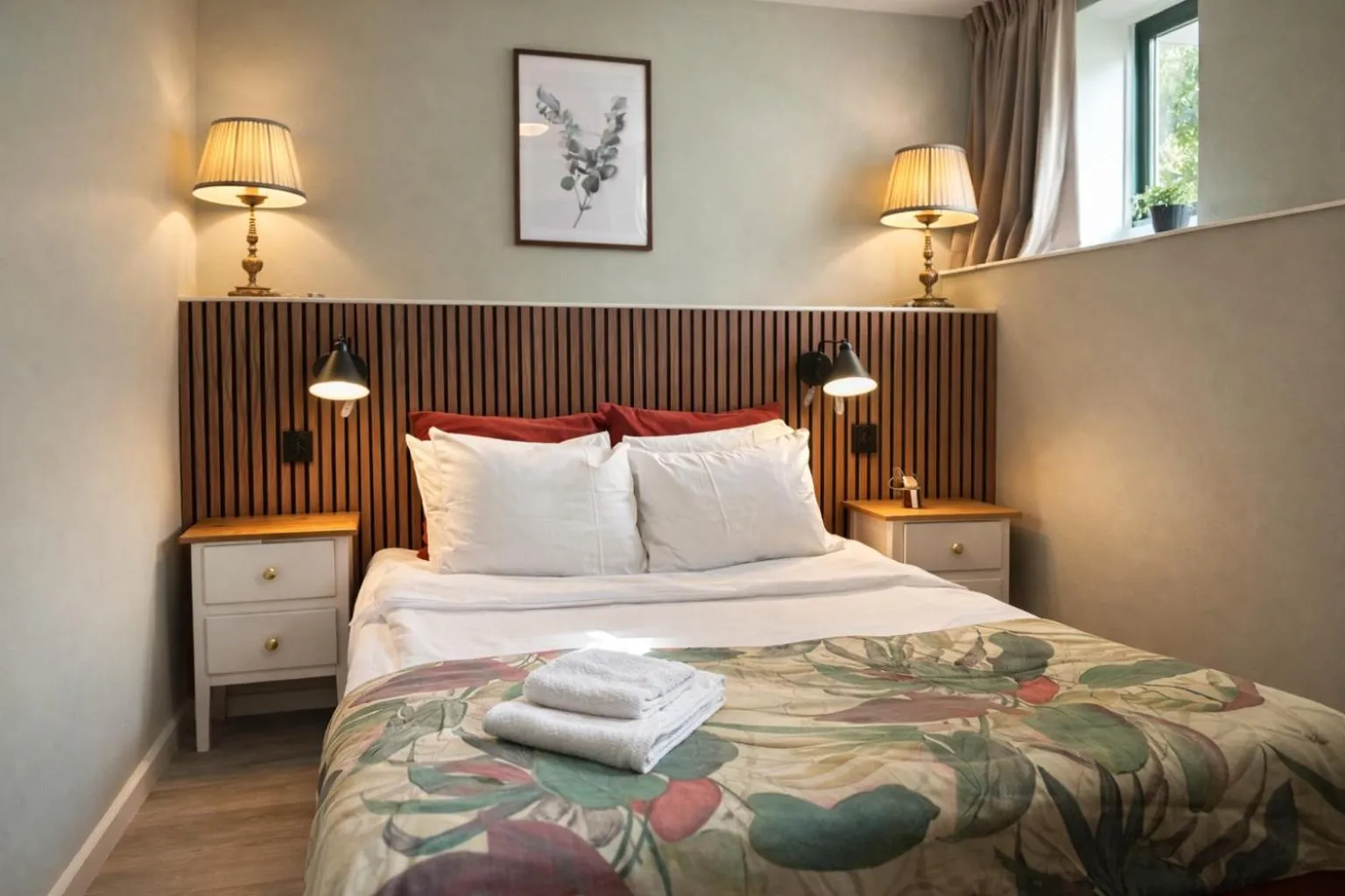 Bed in Hotel Tre Små Rum