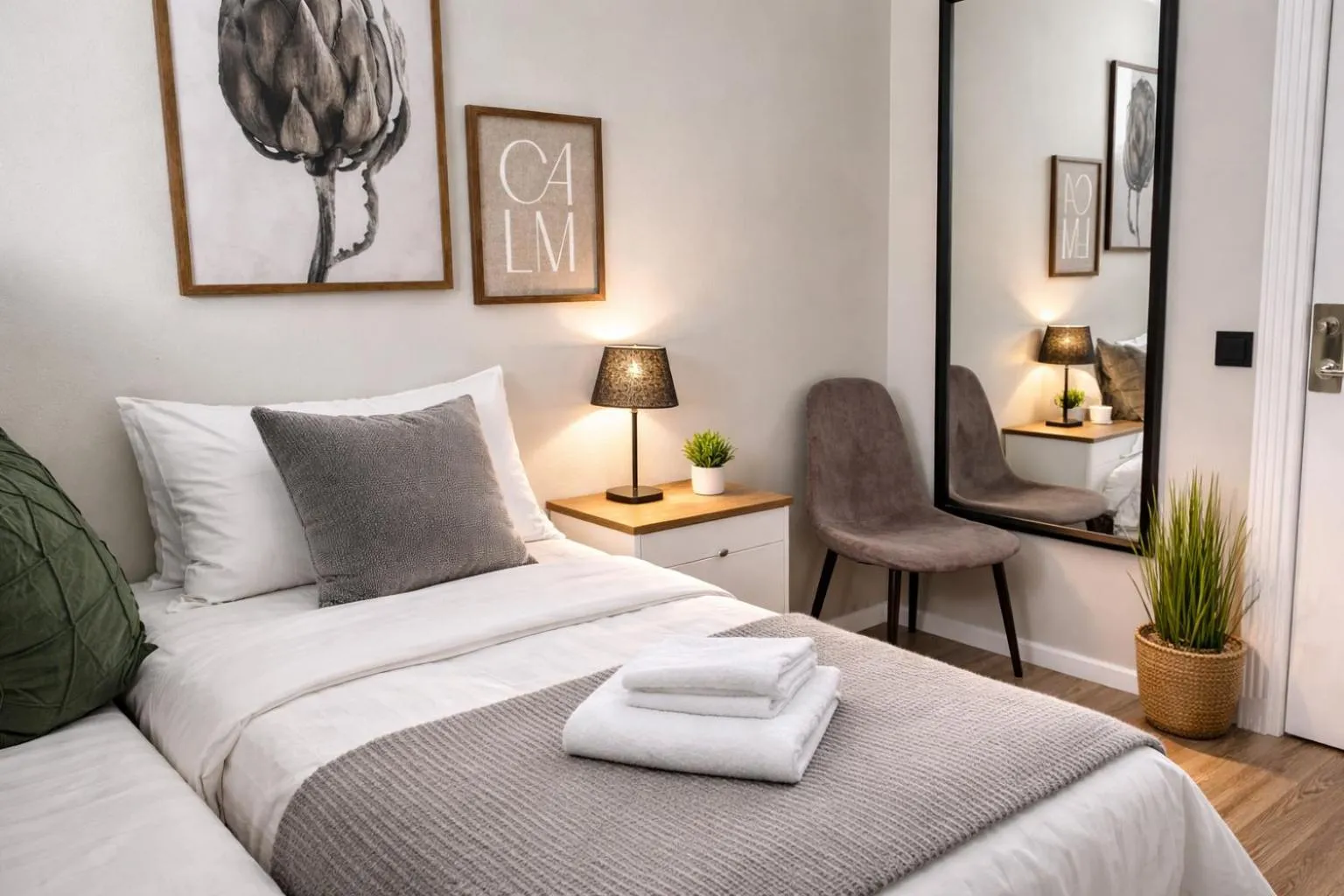 Bed in Hotel Tre Små Rum