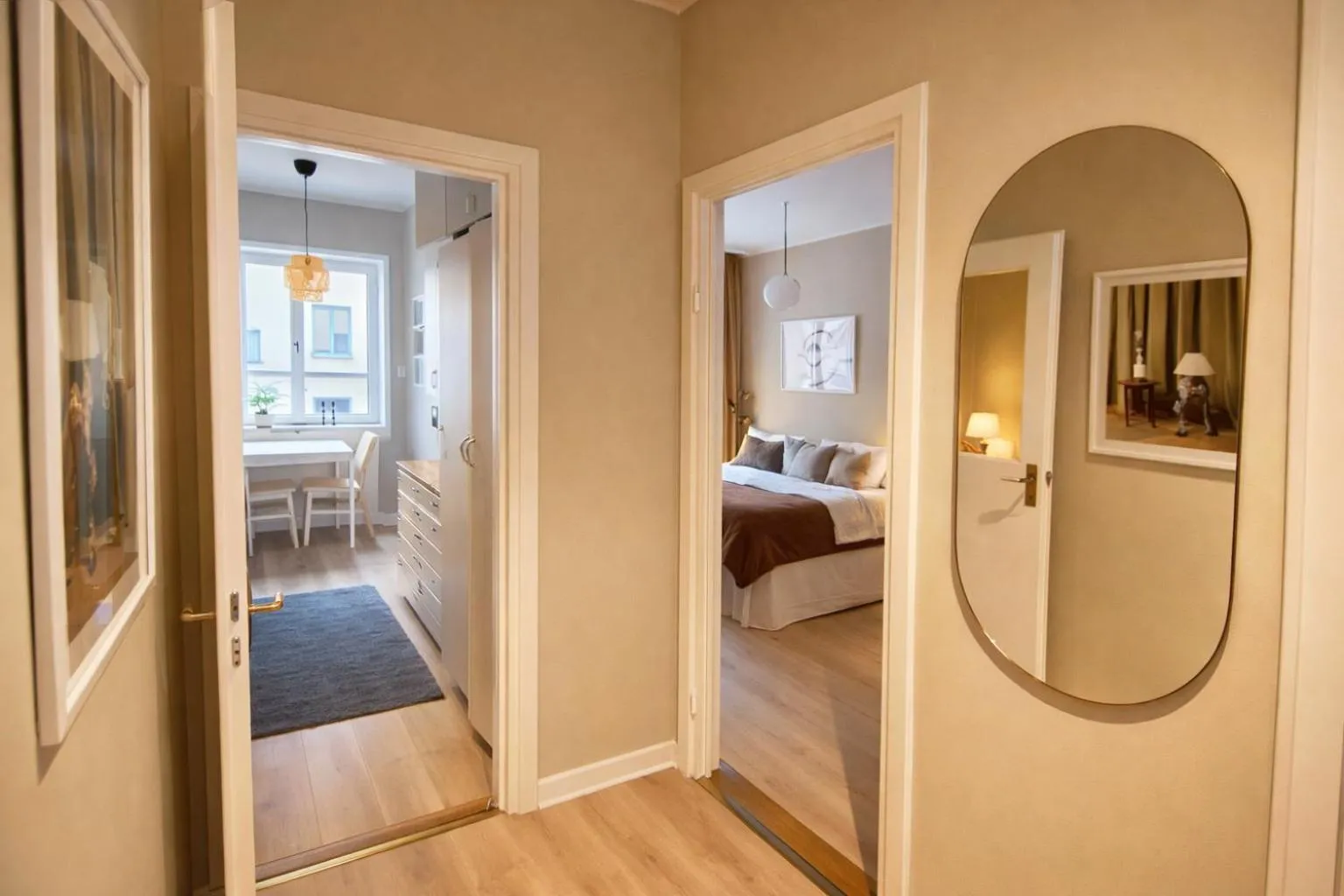 Bed in Hotel Tre Små Rum