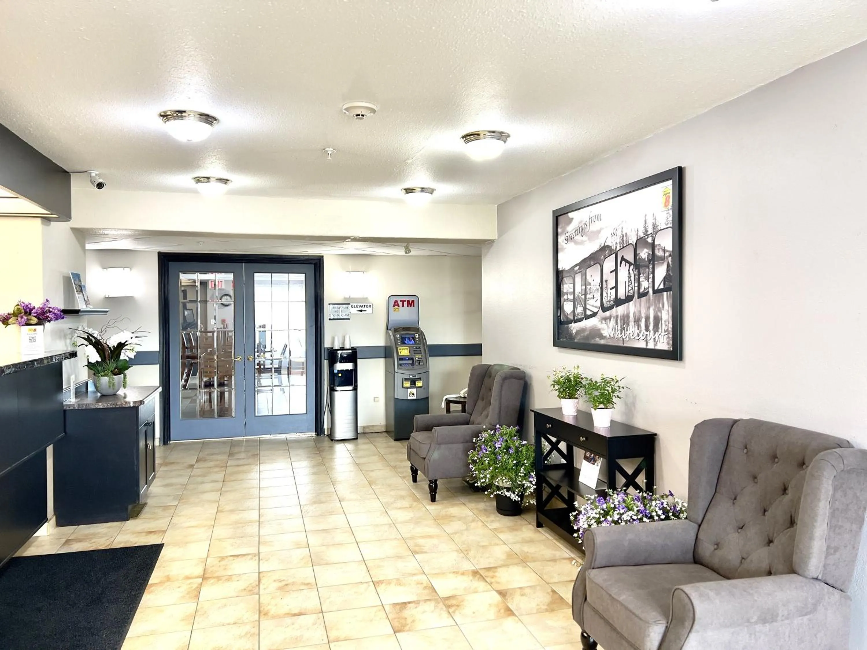 Seating area in Super 8 by Wyndham Whitecourt