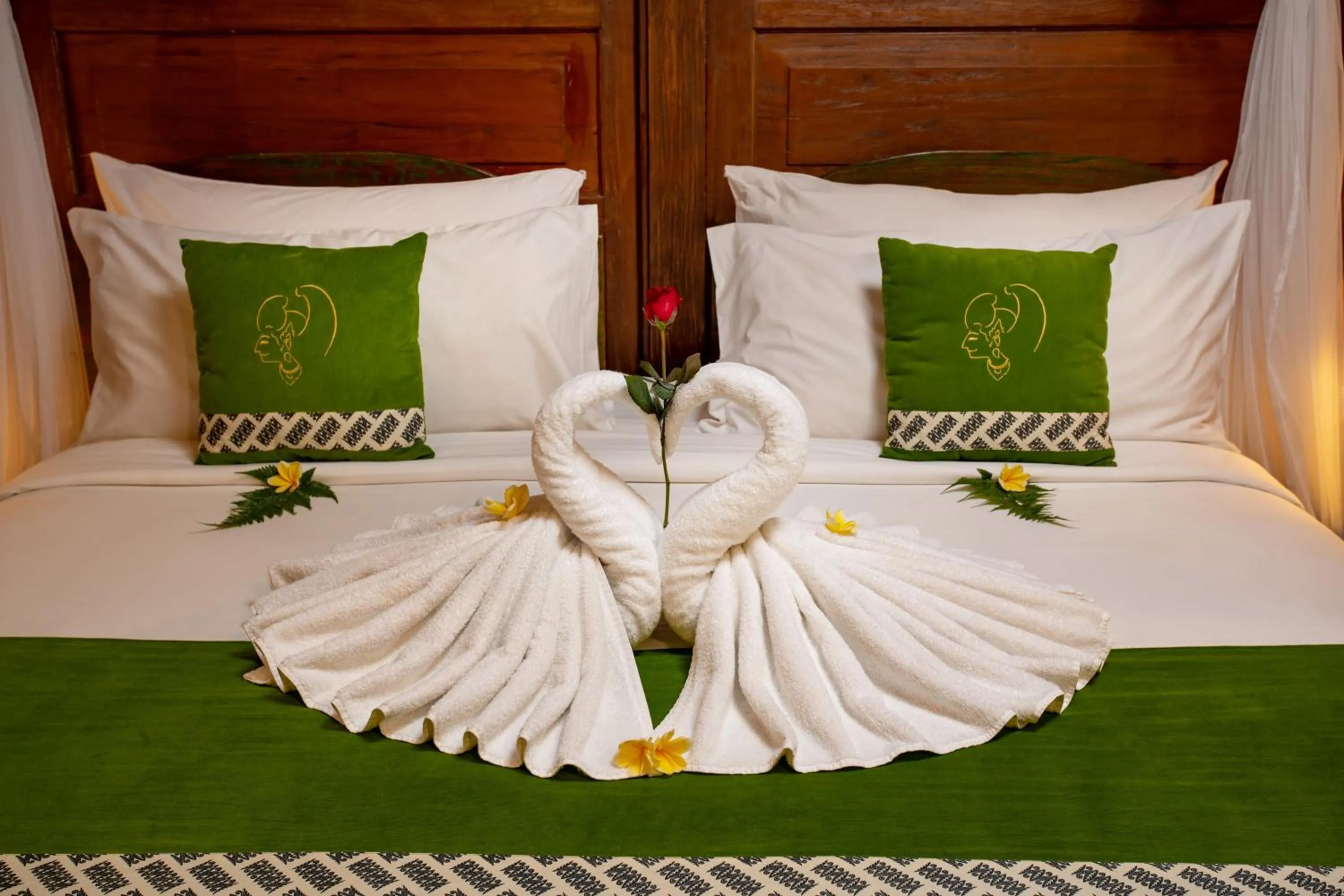Decorative detail, Bed in Arya Villas Ubud