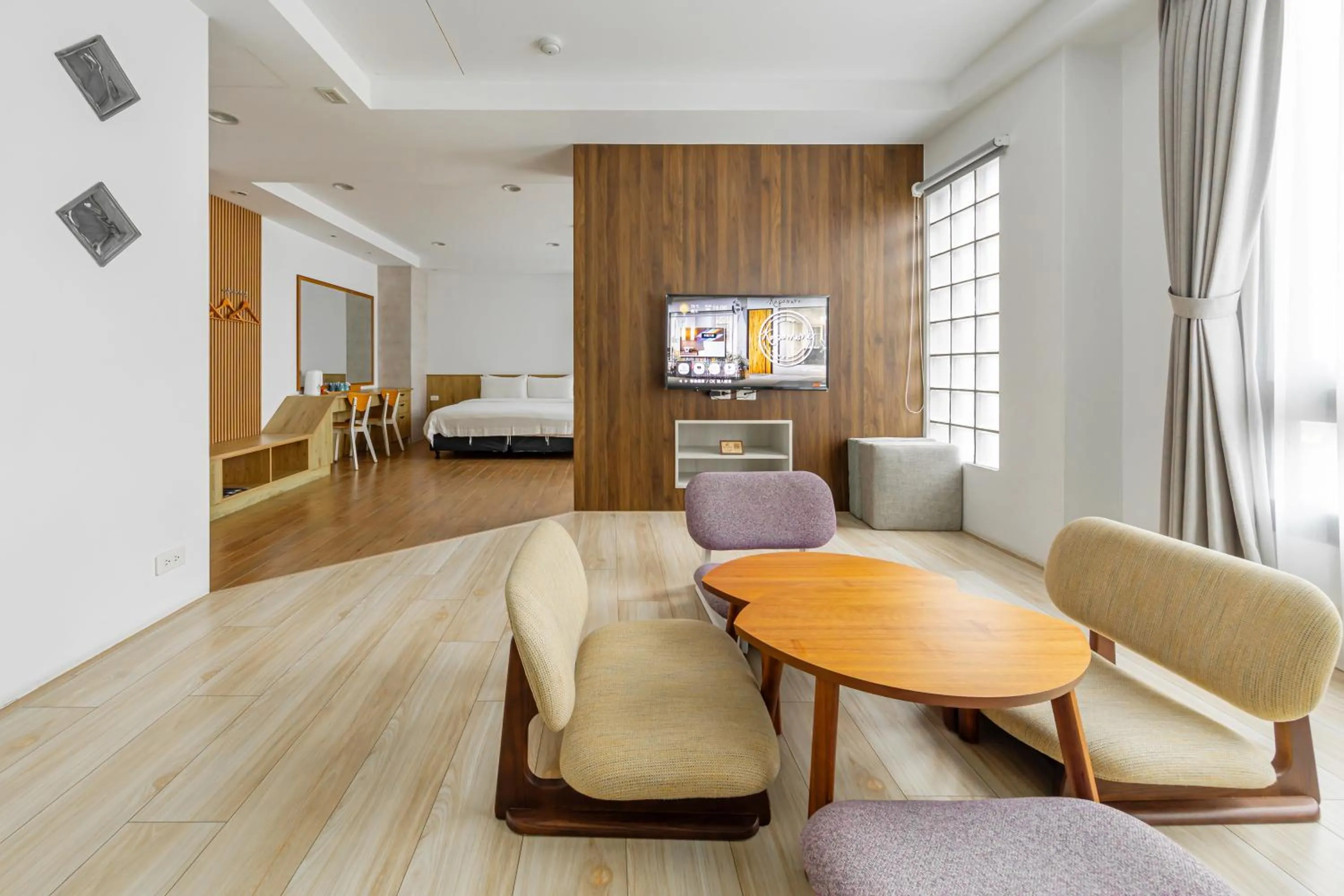 Seating area, Bed in Kapamumu b&b