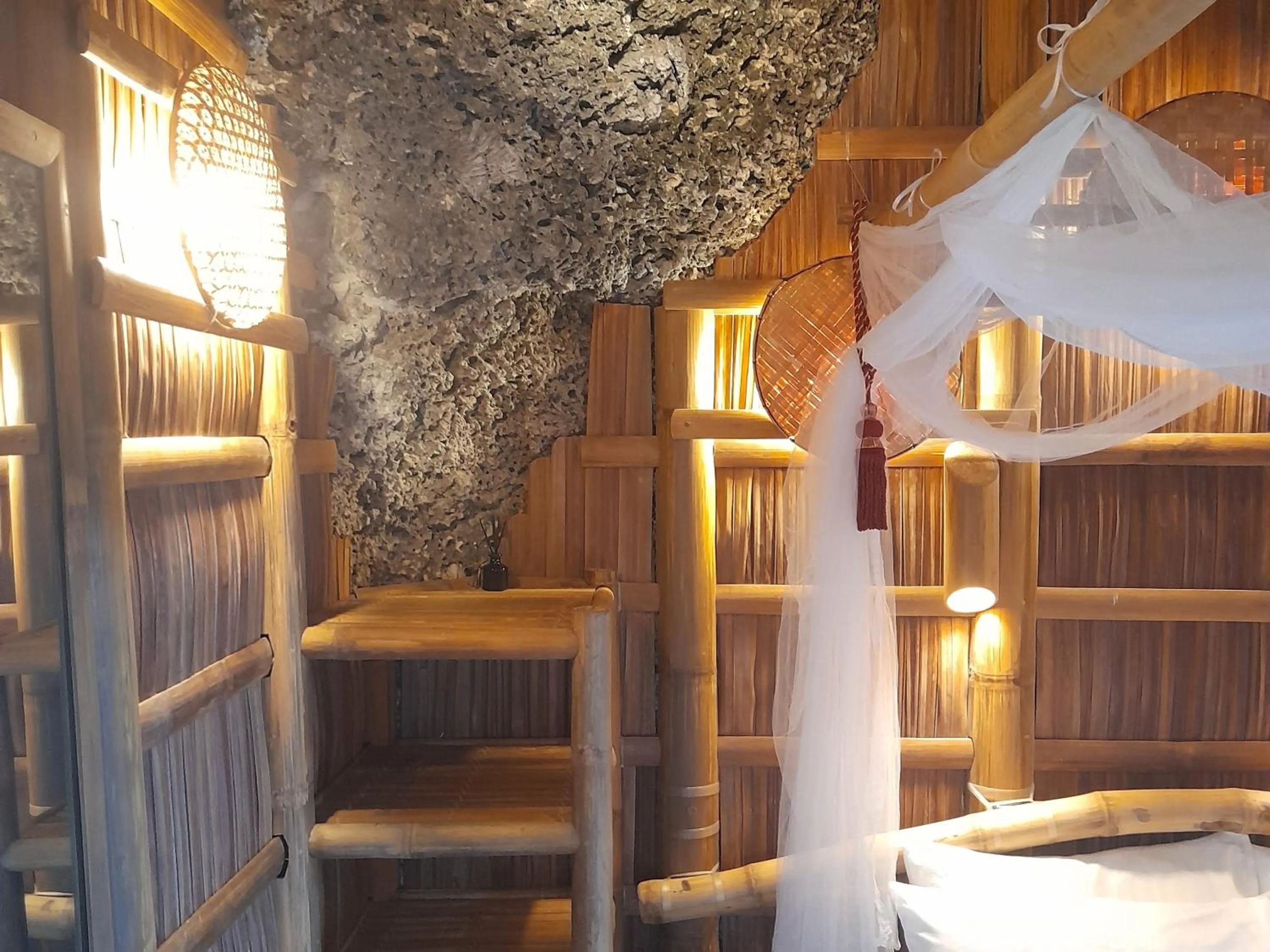 Bed in Kookoo's nest eco-lodge