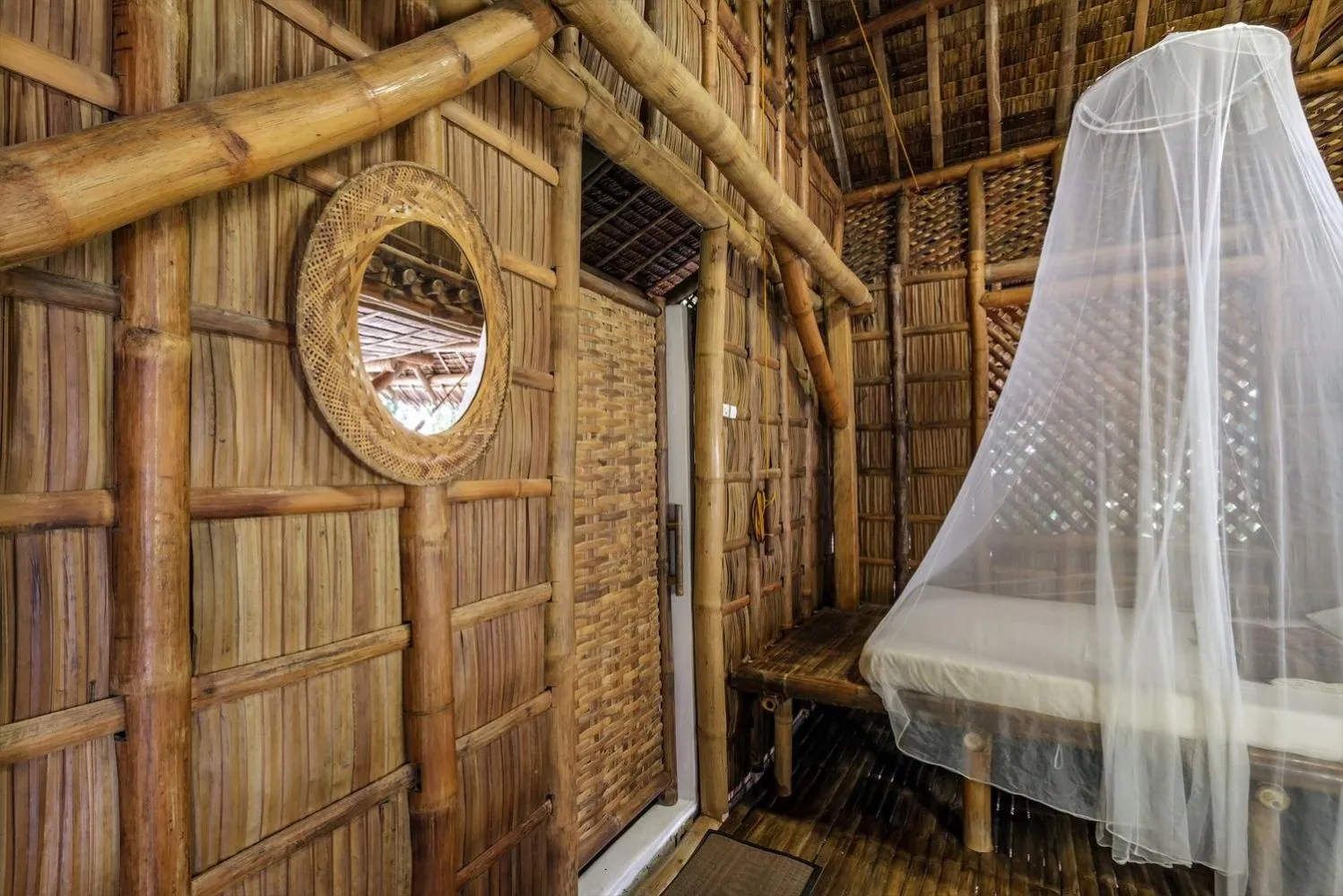 Bed in Kookoo's nest eco-lodge