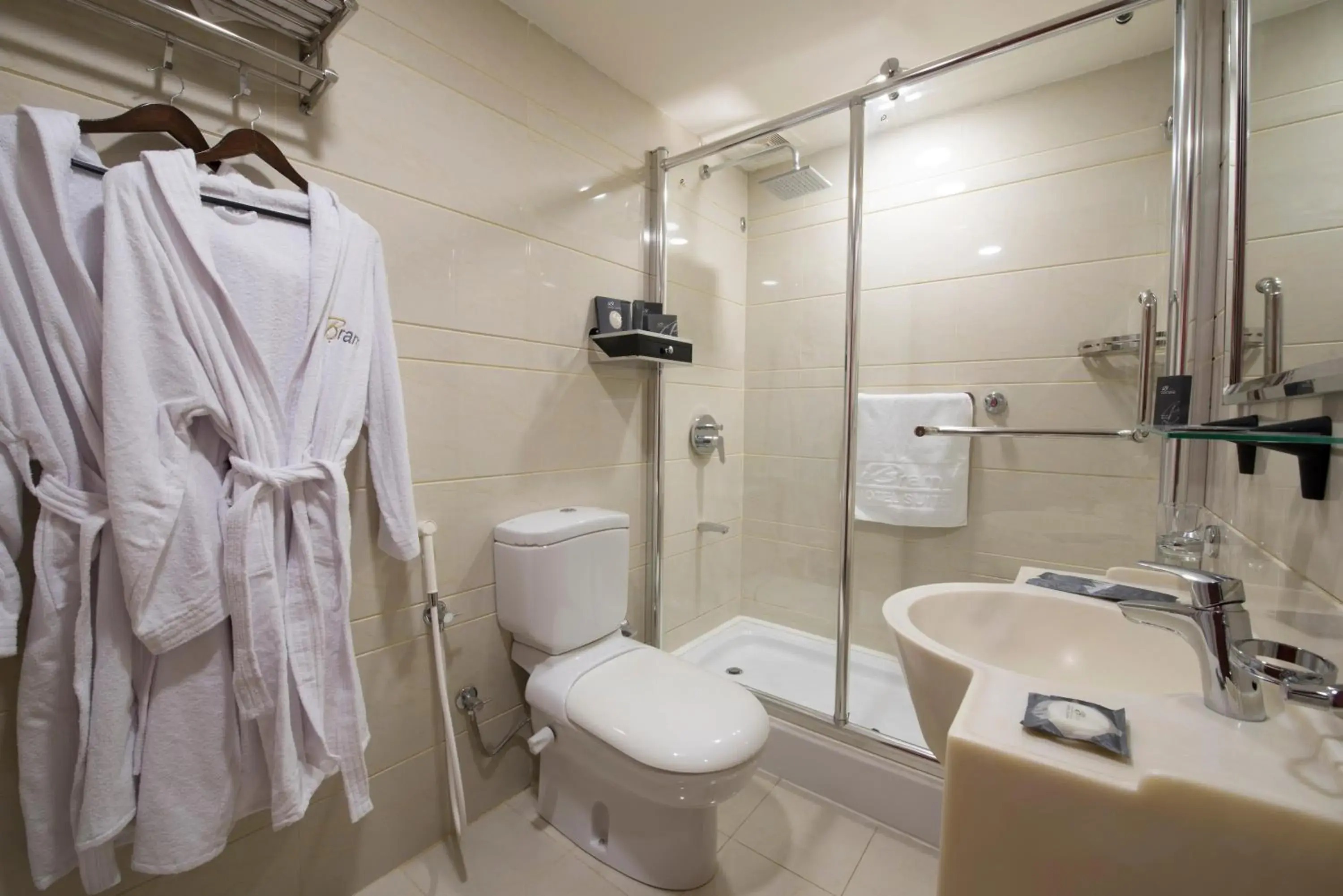 Shower in Bram Suites Shower in Bram Suites