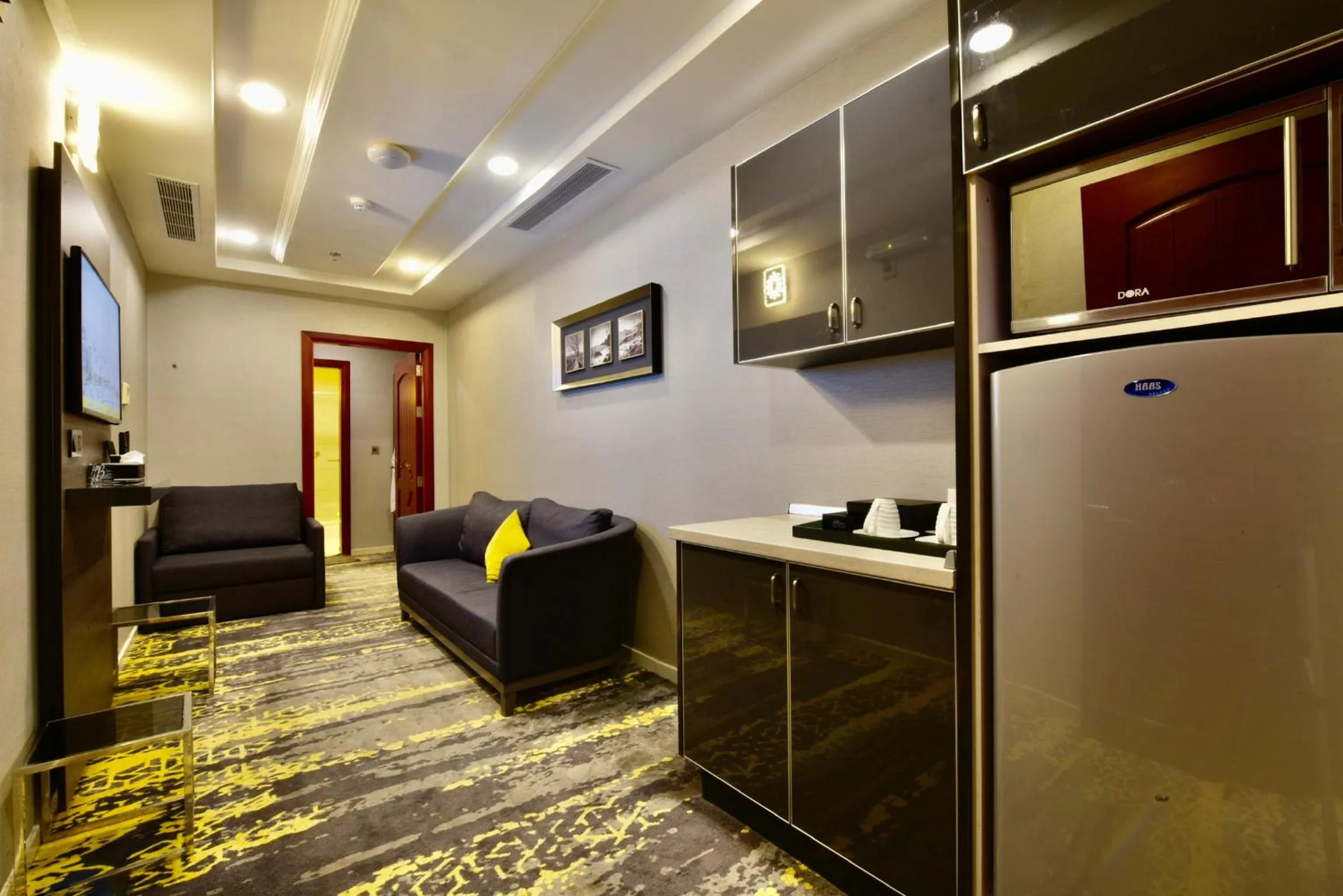 Living room in Bram Suites