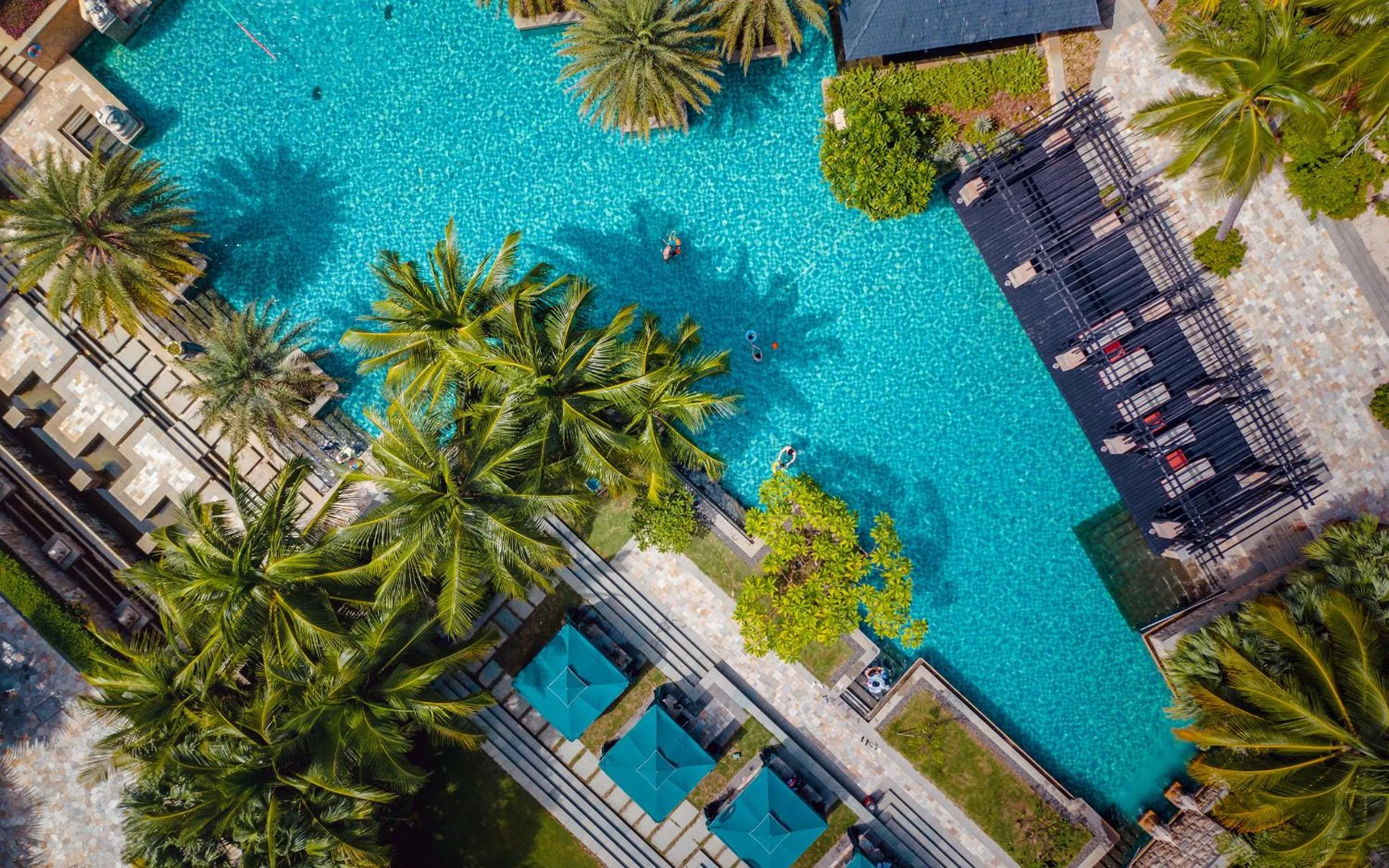 Pool view in Mandarin Oriental, Sanya